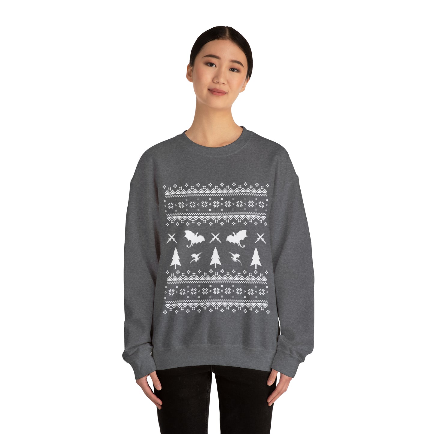 8-Bit Dragon Christmas version 1 - Unisex Sweatshirt