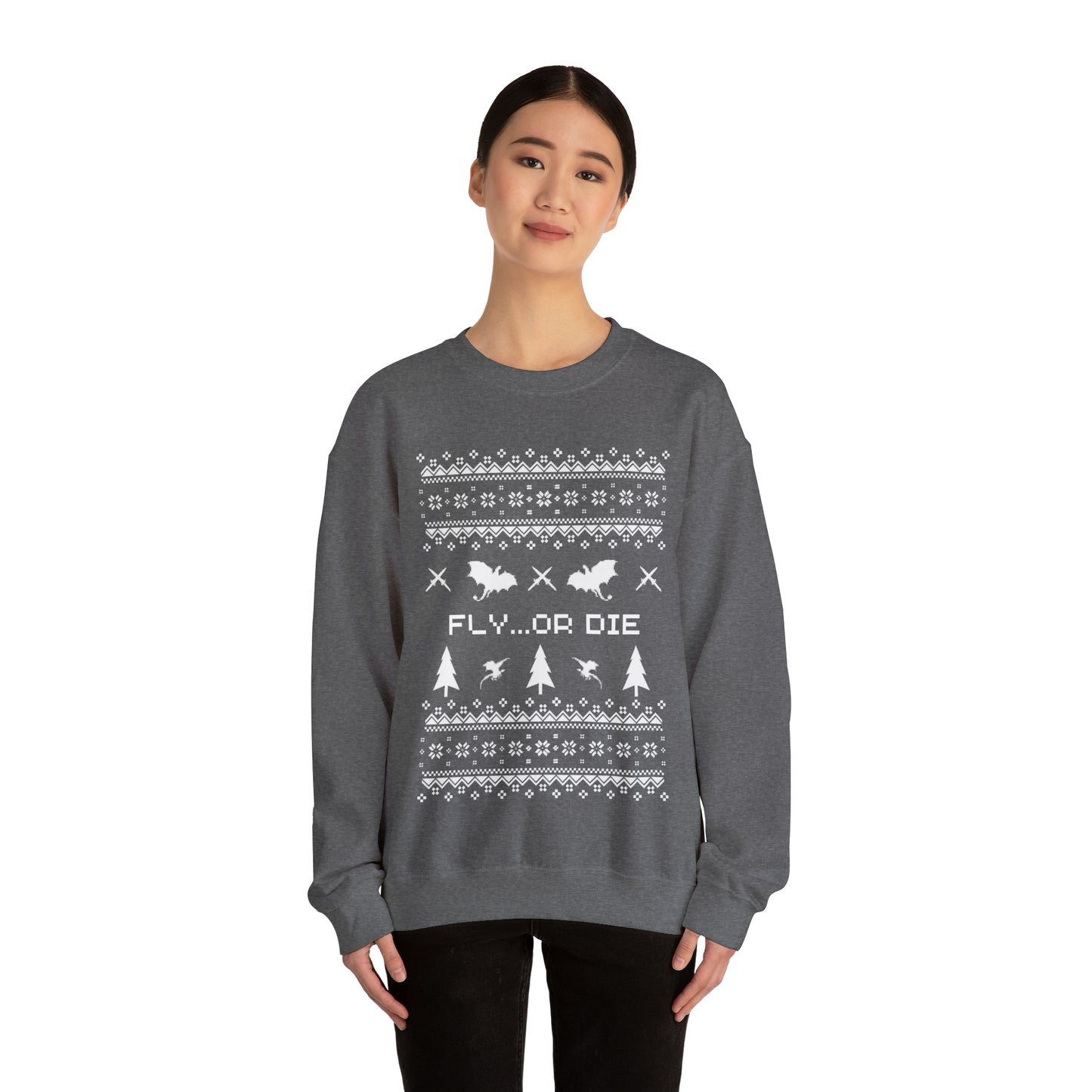 8-Bit Dragon Christmas version 2 - Unisex Sweatshirt
