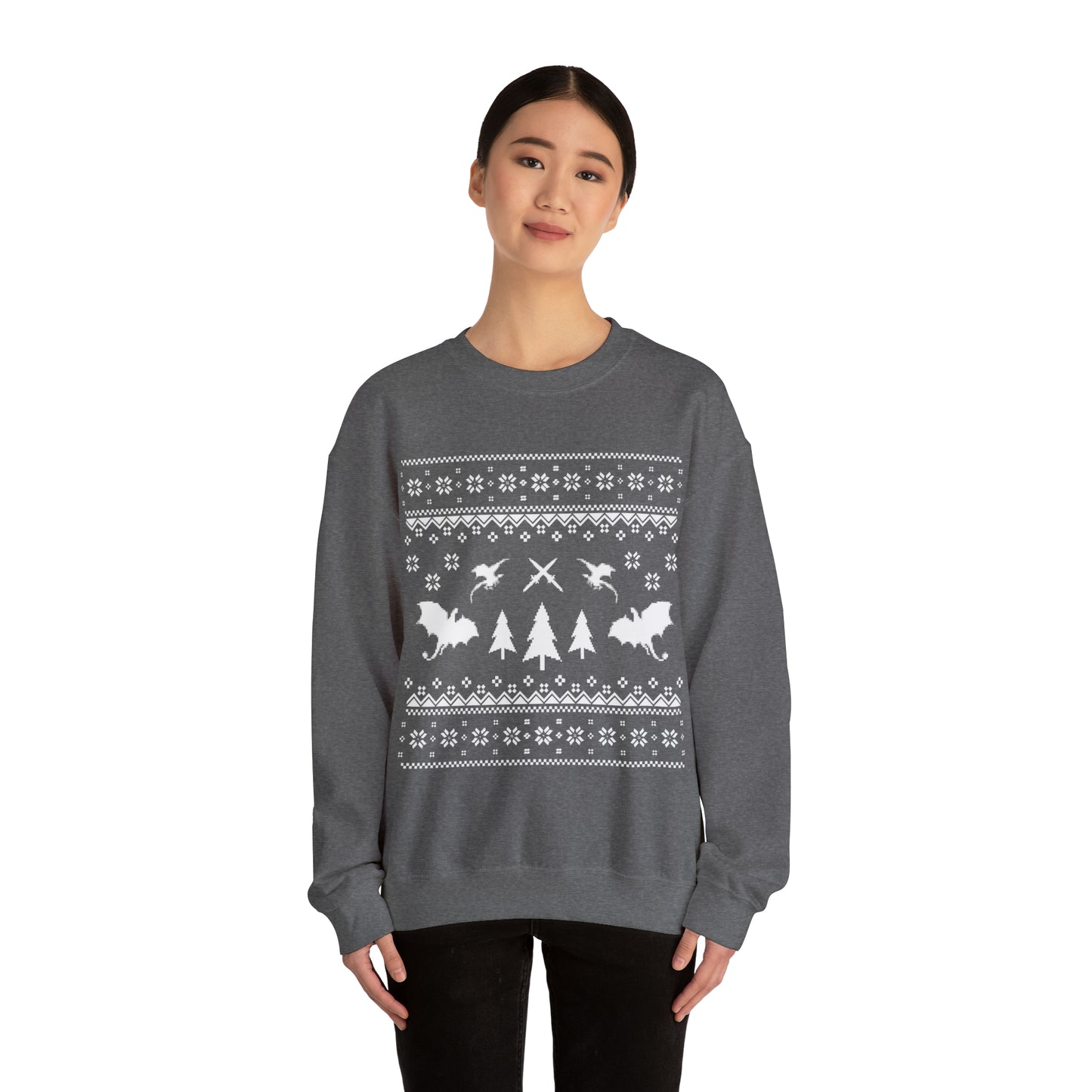 8-Bit Dragon Christmas version 3 - Unisex Sweatshirt