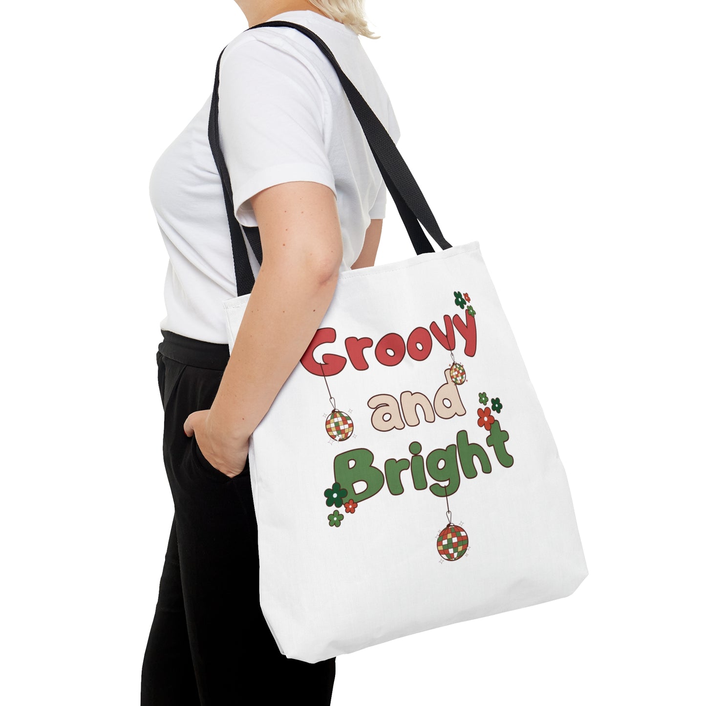 Jingle Ball Tote - Groovy and Bright on back