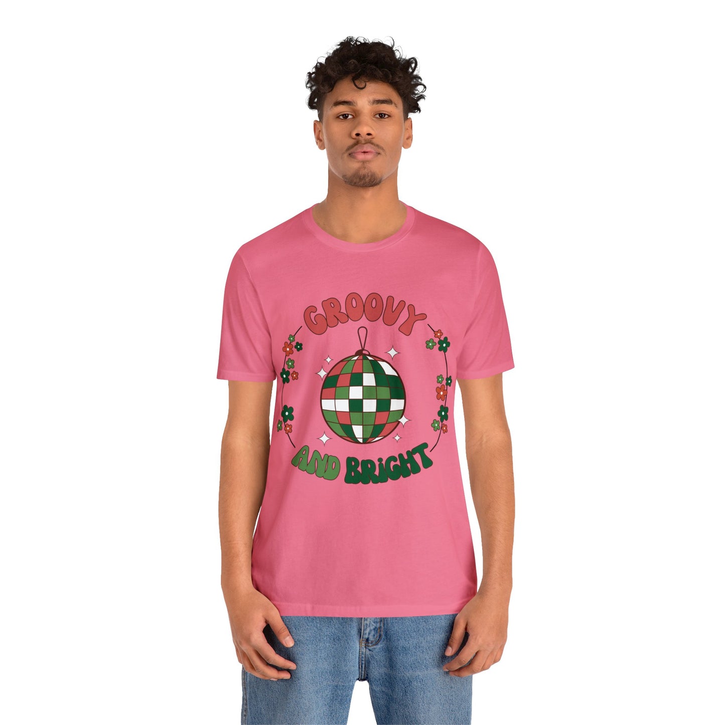Red Circle Merry and Bright Jingle Ball - Unisex T-shirt