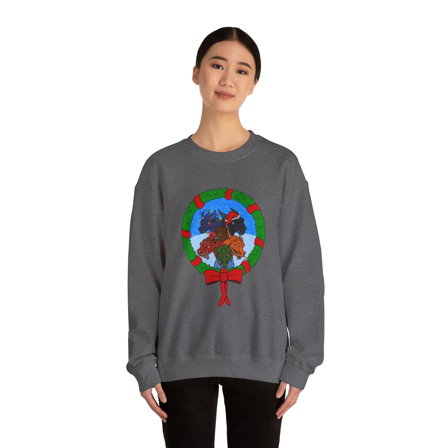 Dragon Christmas with snow - Unisex Sweatshirt