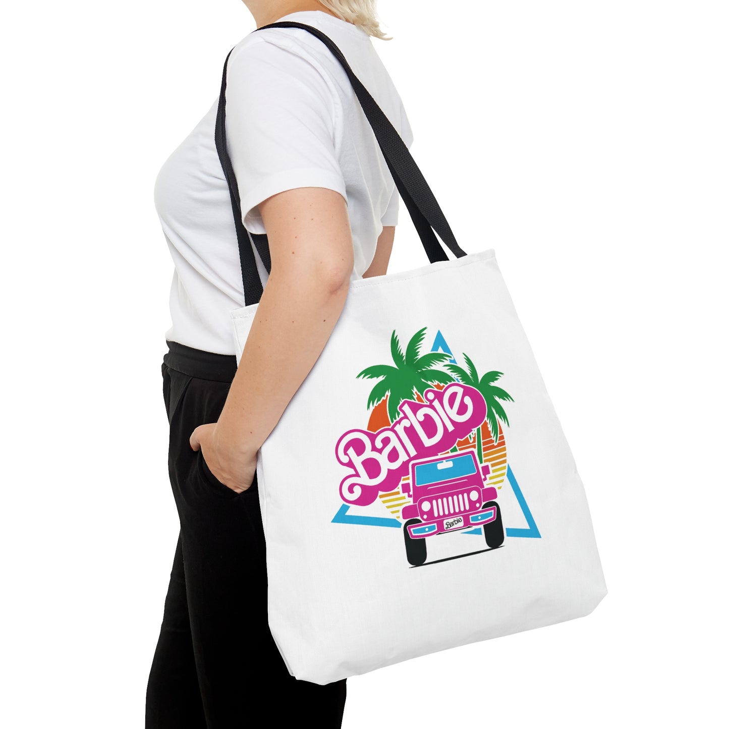 White Kenough Barbie Jeep Tote Bag