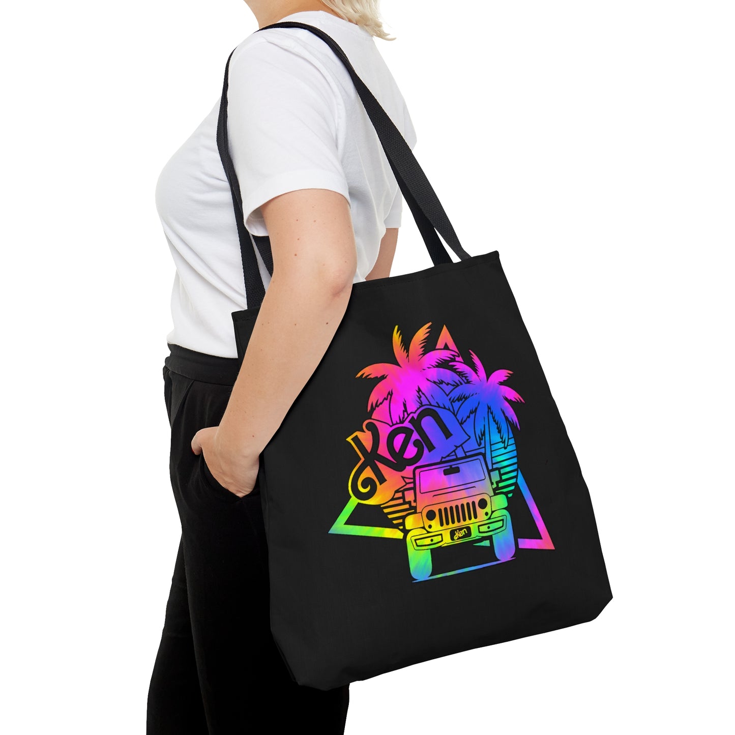 Dark Tie Dye Kenough Jeep Tote Bag