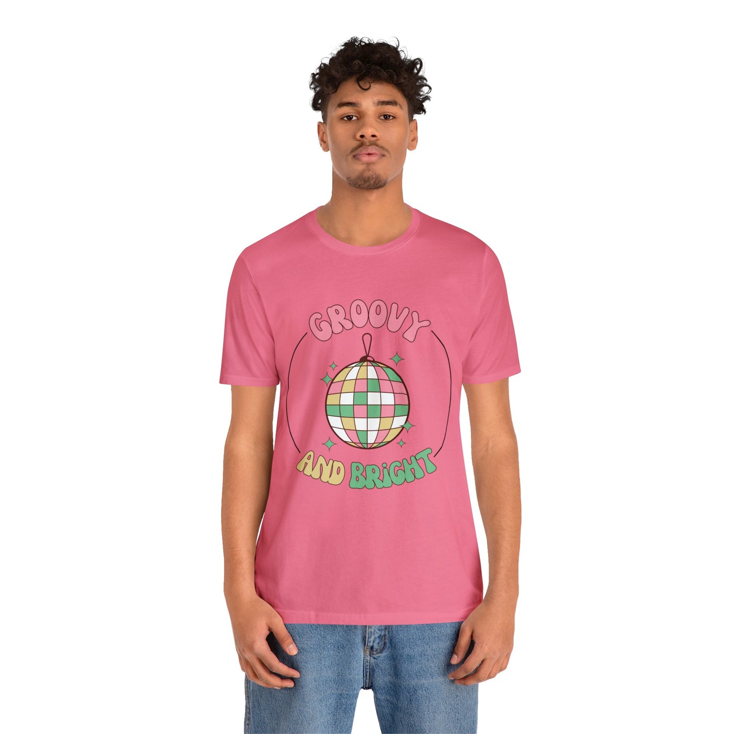 Pink Circle Merry and Bright Jingle Ball - Unisex T-shirt