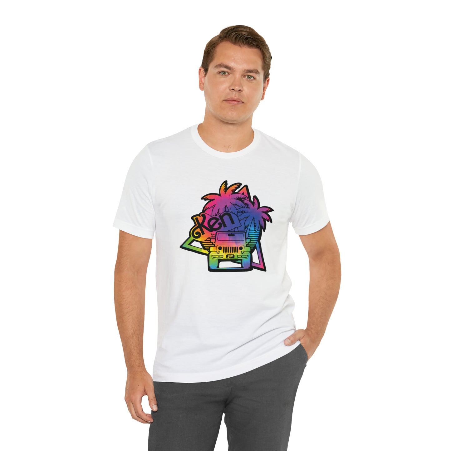 Dark Tie dye, Beep Beep KEN Jeep, Unisex Jersey Short Sleeve Tee