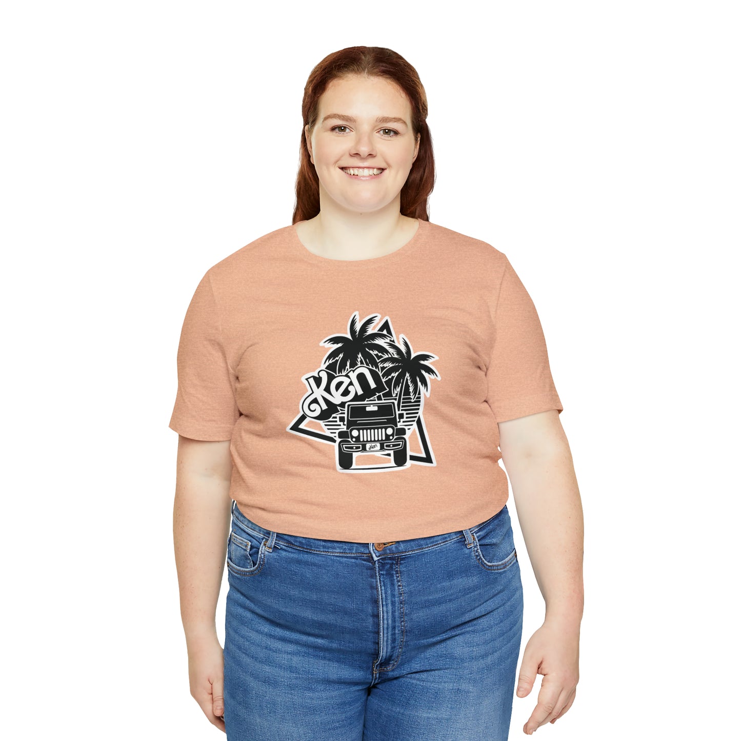 Black and White, Beep Beep Barbie KEN, Unisex Jersey Short Sleeve Tee