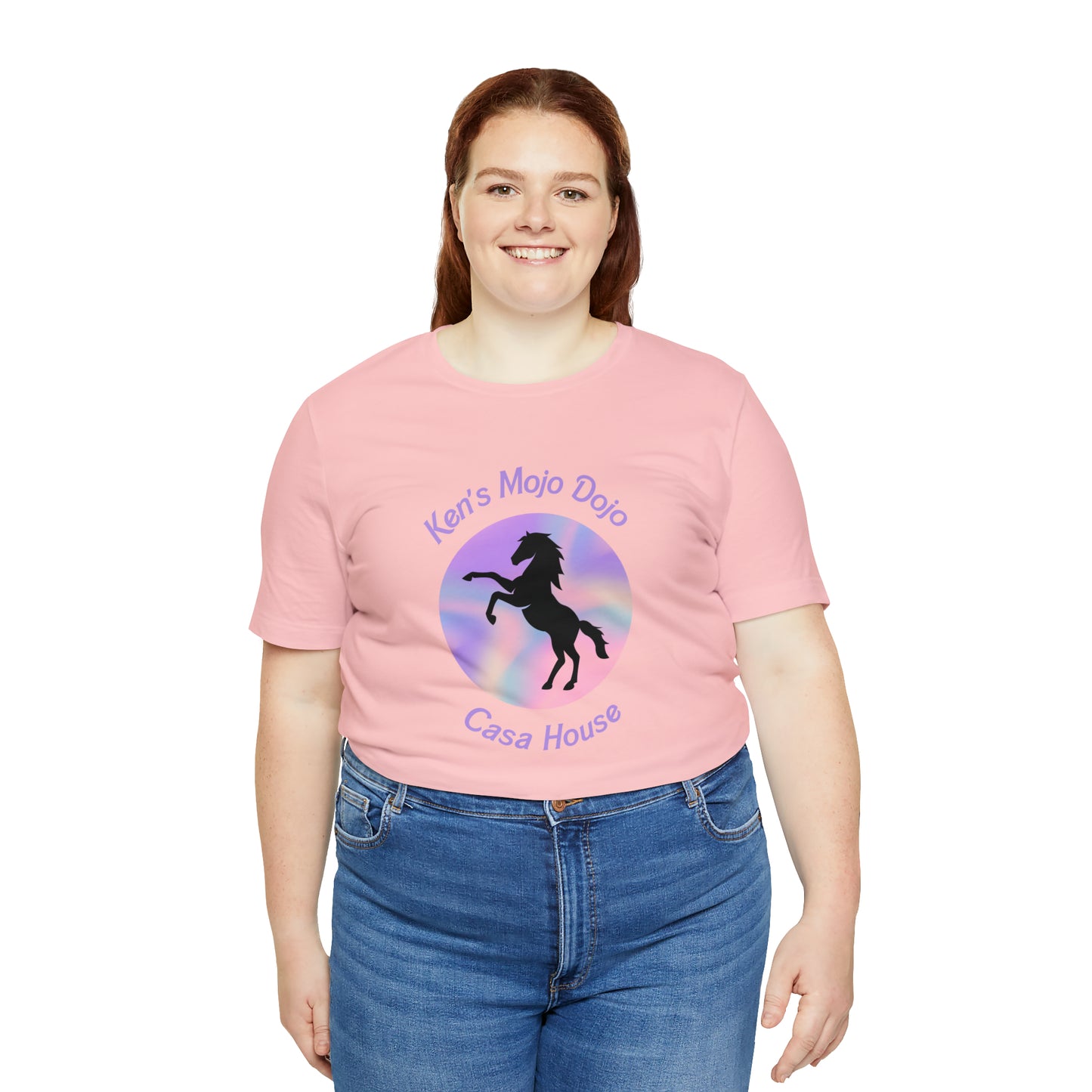 Candy Cane Horse, Mojo Dojo Casa House, Unisex Jersey Short Sleeve Tee