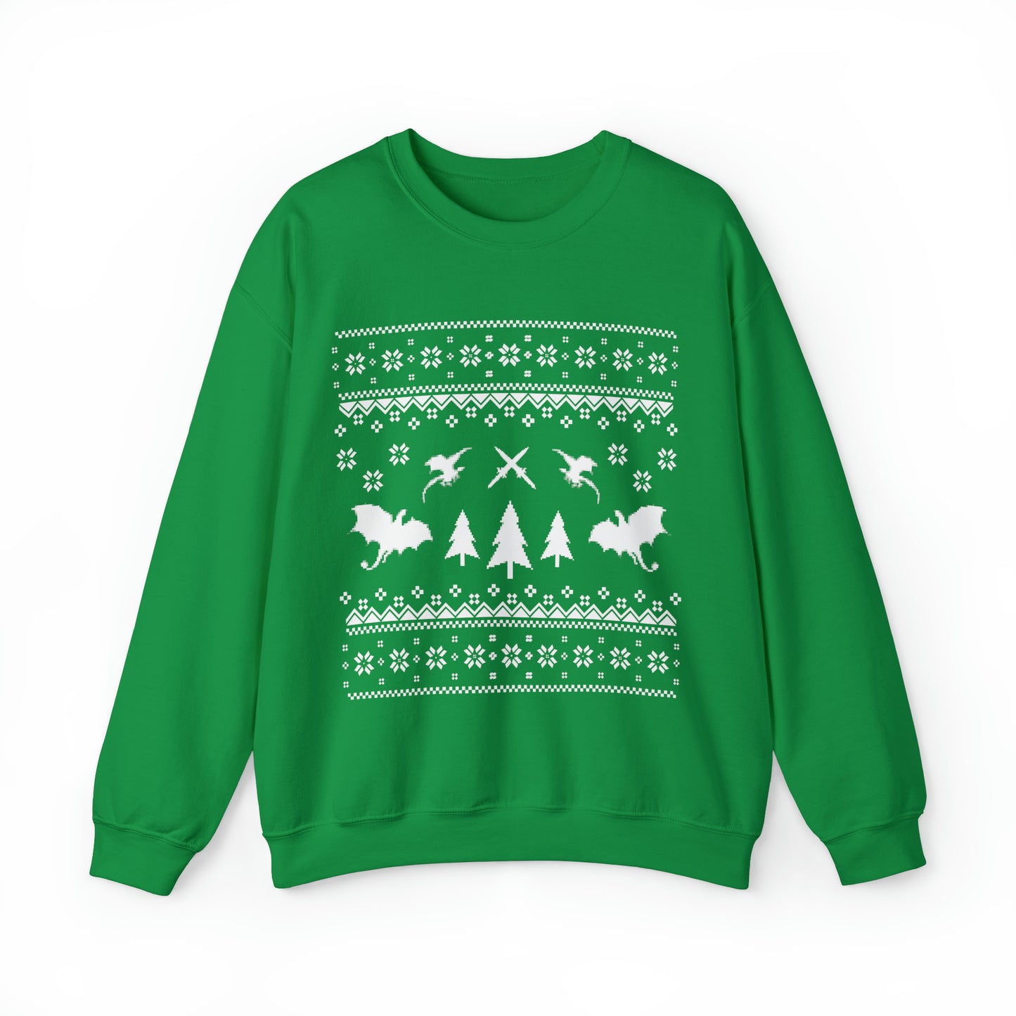 8-Bit Dragon Christmas version 3 - Unisex Sweatshirt