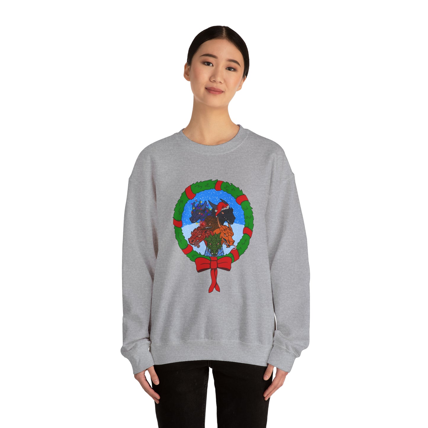 Dragon Christmas with snow - Unisex Sweatshirt