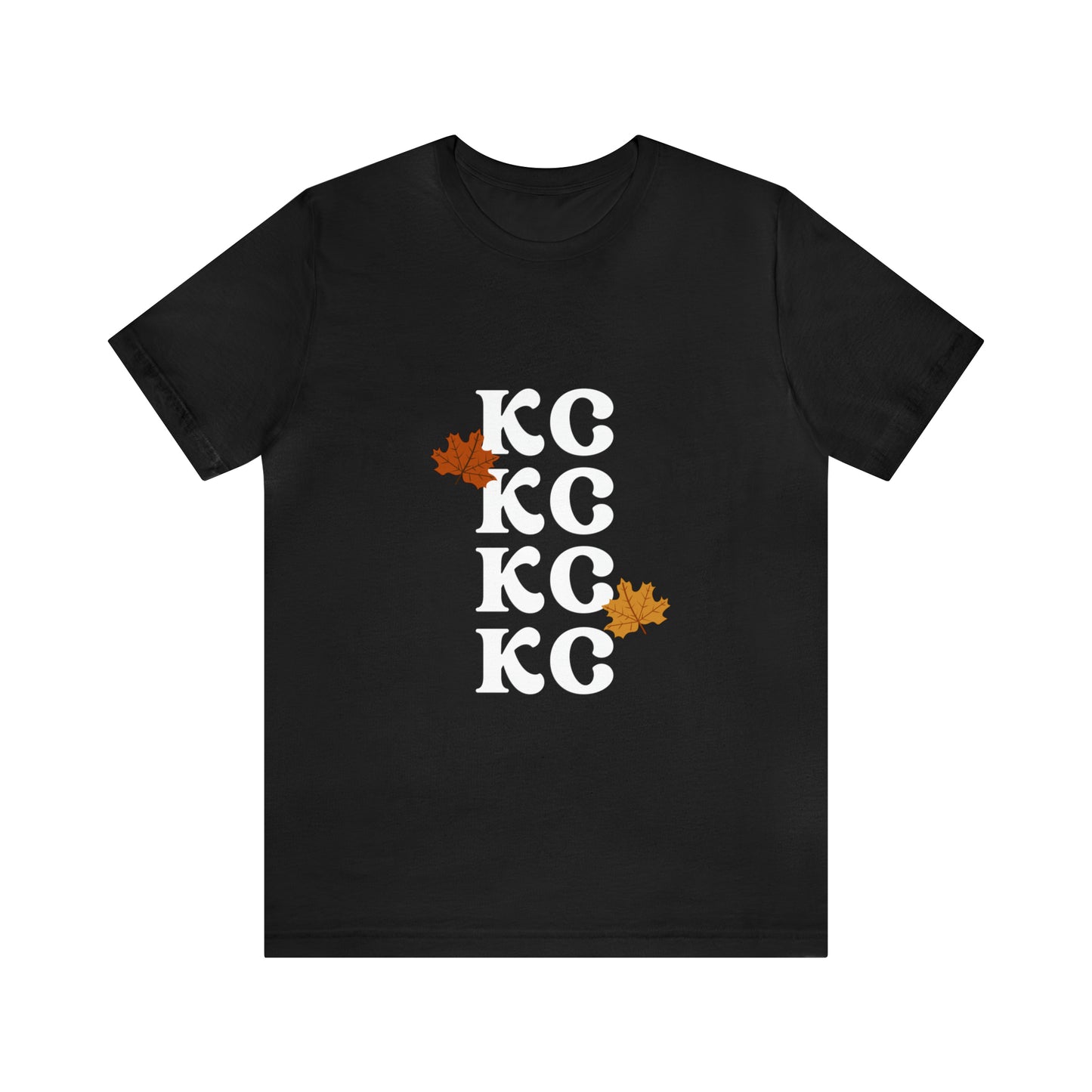 White Text - Kansas City Fall, Unisex Jersey Short Sleeve Tee