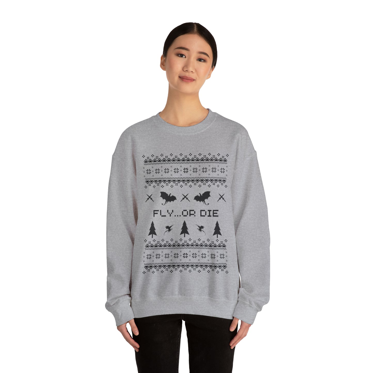 8-Bit Dragon Christmas version 2 - Unisex Sweatshirt