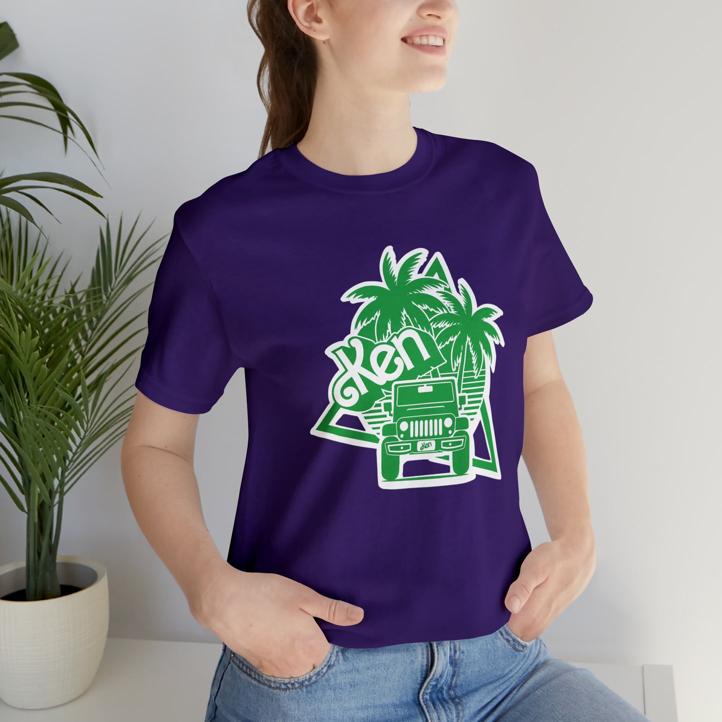 All green Ken, Beep Beep KEN Jeep, Unisex Jersey Short Sleeve Tee