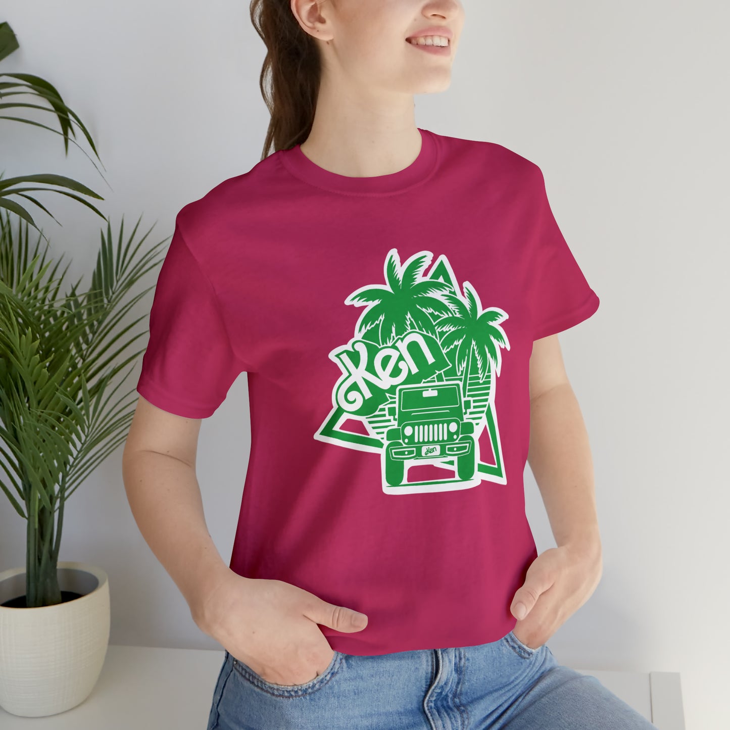 All green Ken, Beep Beep KEN Jeep, Unisex Jersey Short Sleeve Tee