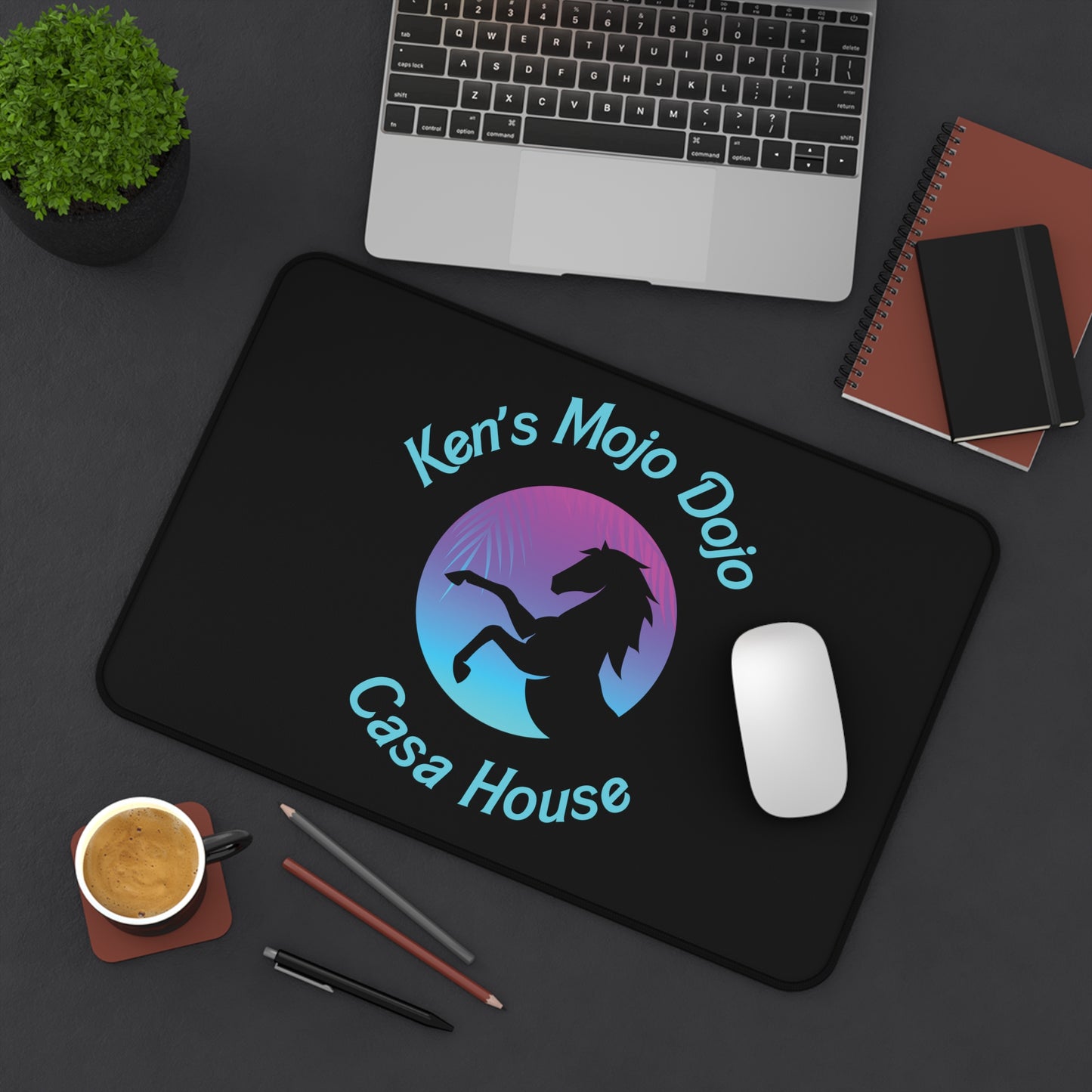 Moon Variant: Ken's Mojo Dojo Casa House Desk Mat, 12 x 18 inches