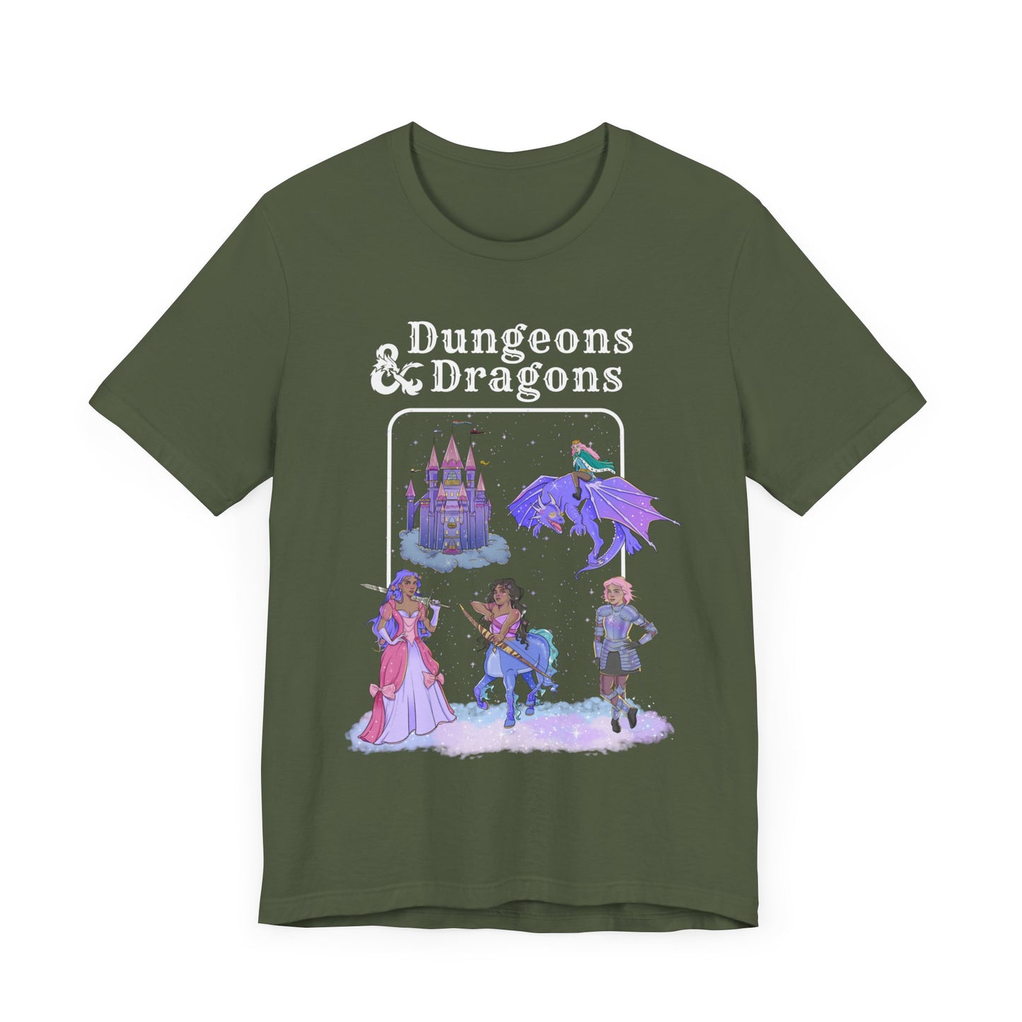 Dragons and Dungeons Pride Shield in back - Unisex Shirt