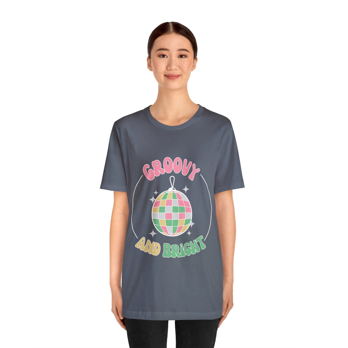 Pink Circle Merry and Bright Jingle Ball - Unisex T-shirt