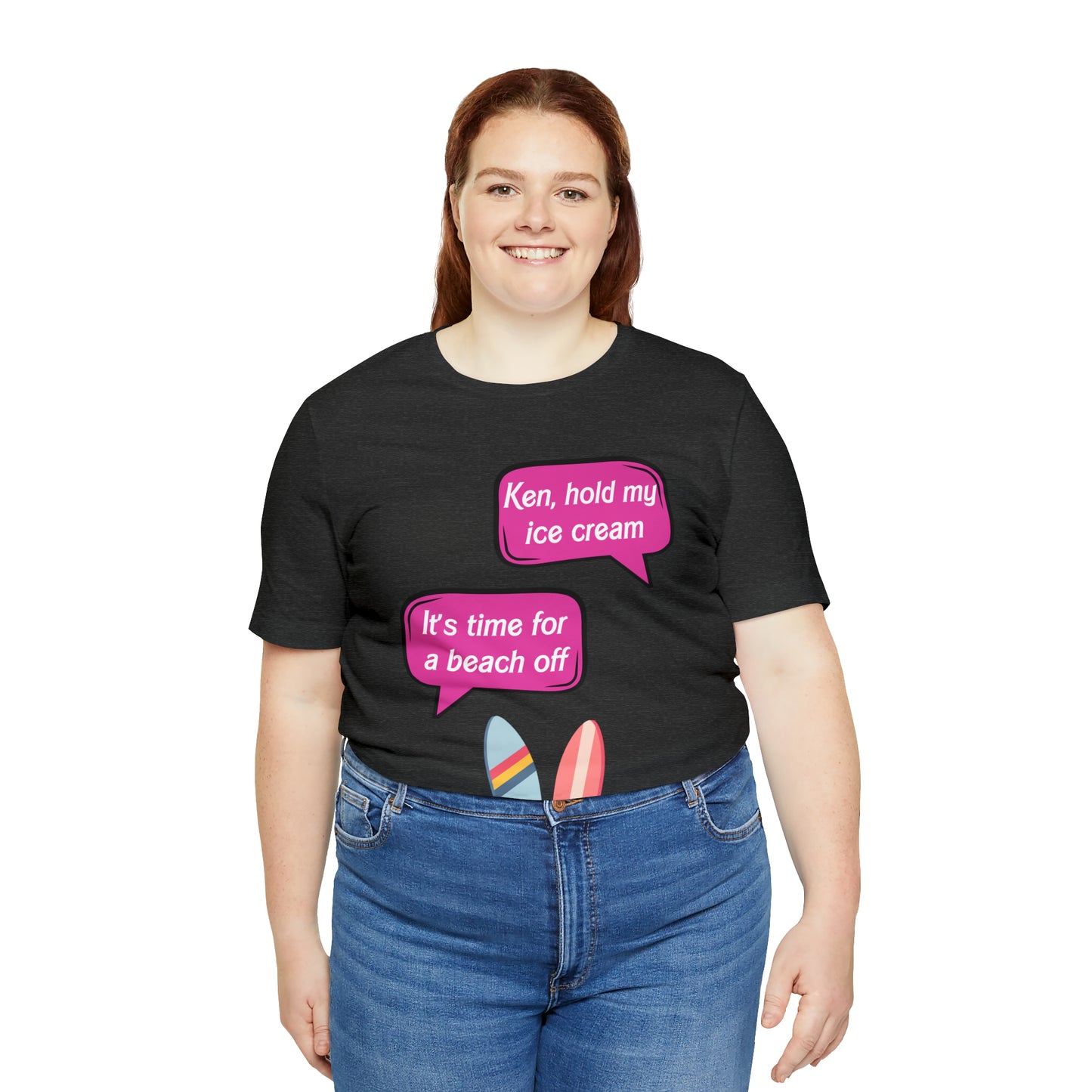 Blank back Beach off, Unisex Jersey Short Sleeve Tee