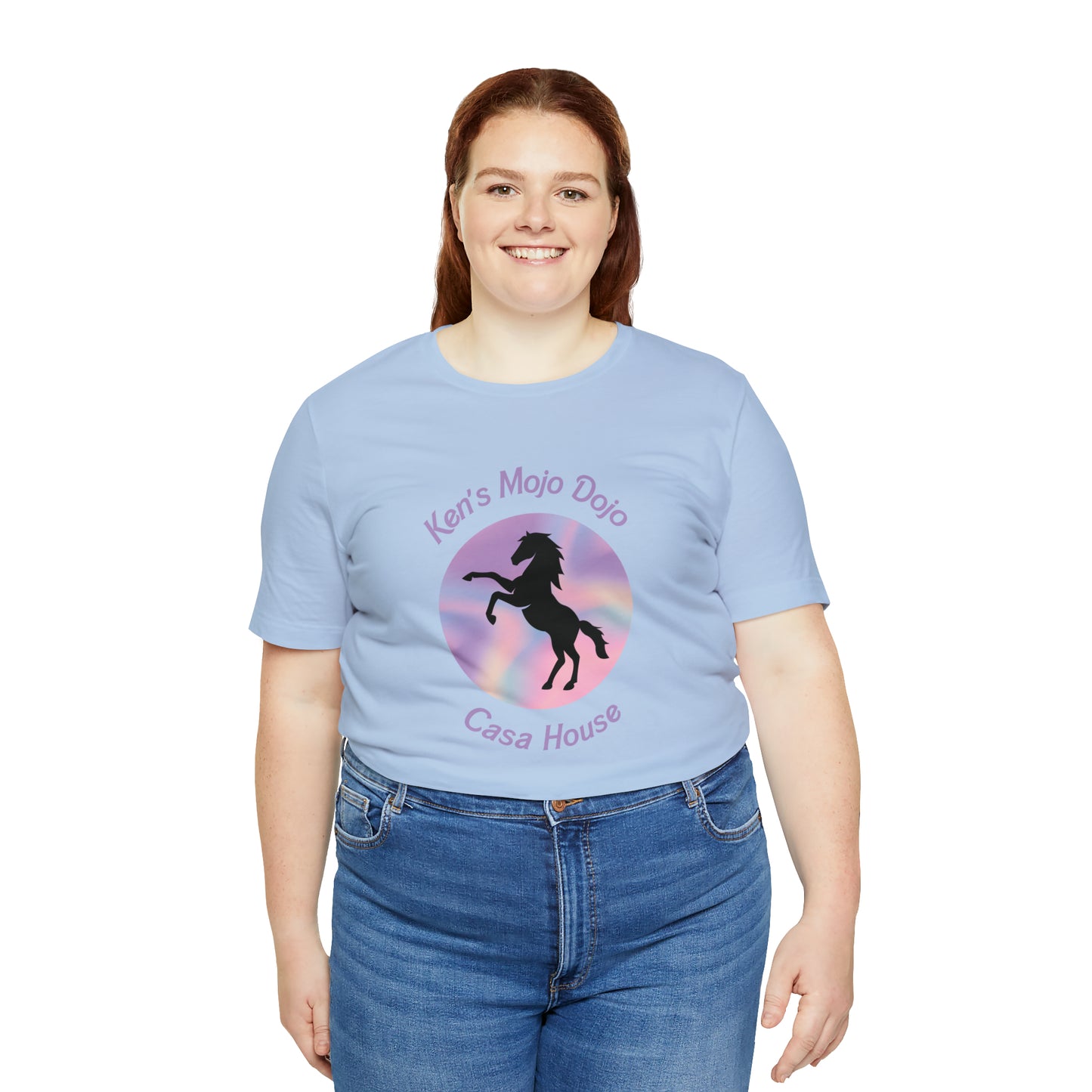 Candy Cane Horse, Mojo Dojo Casa House, Unisex Jersey Short Sleeve Tee