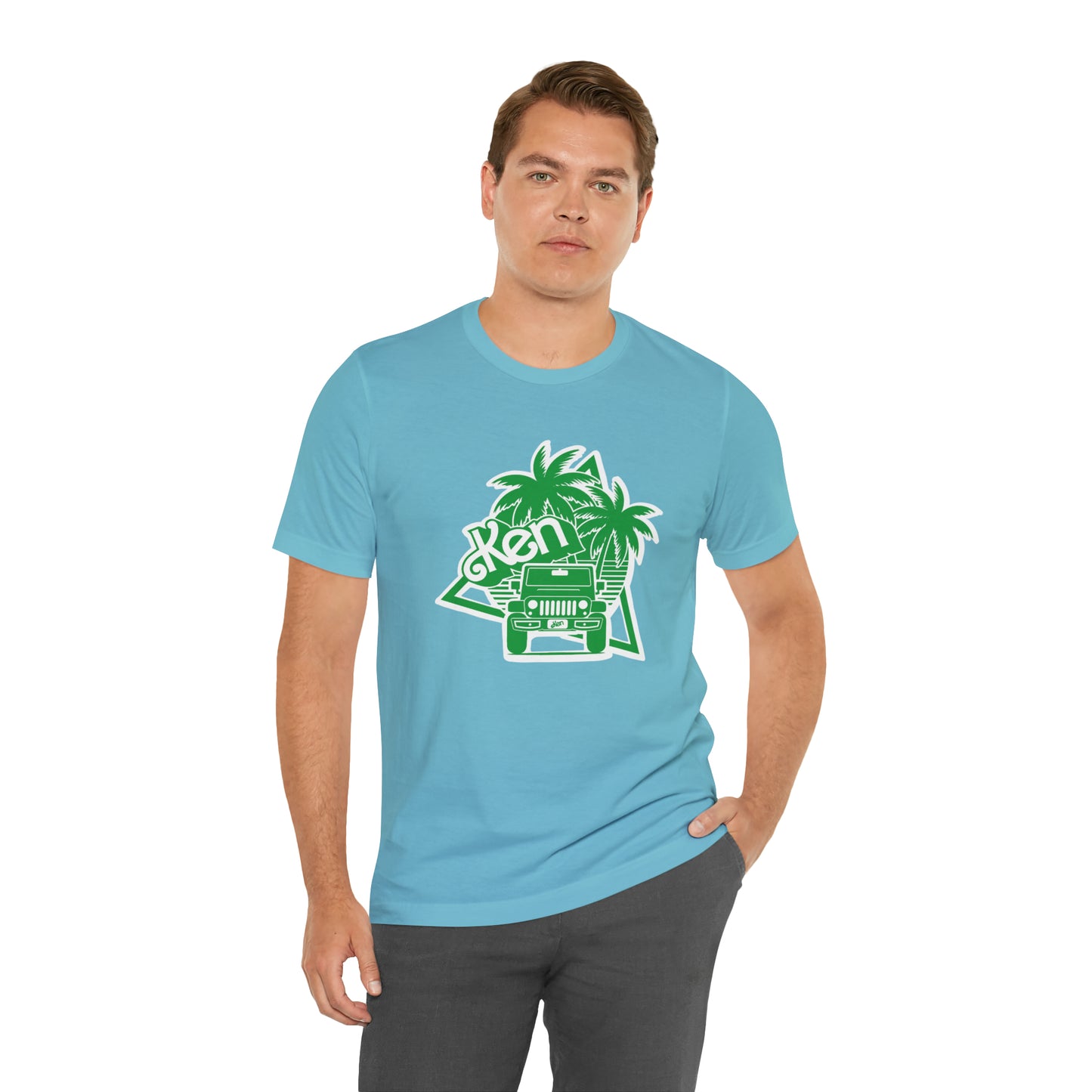 All green Ken, Beep Beep KEN Jeep, Unisex Jersey Short Sleeve Tee