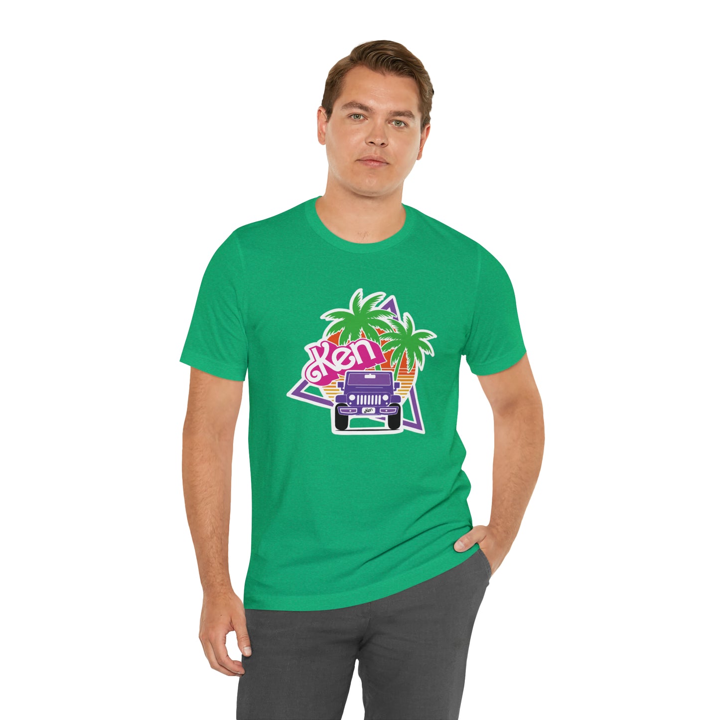 Purple Ken, Beep Beep KEN Jeep, Unisex Jersey Short Sleeve Tee