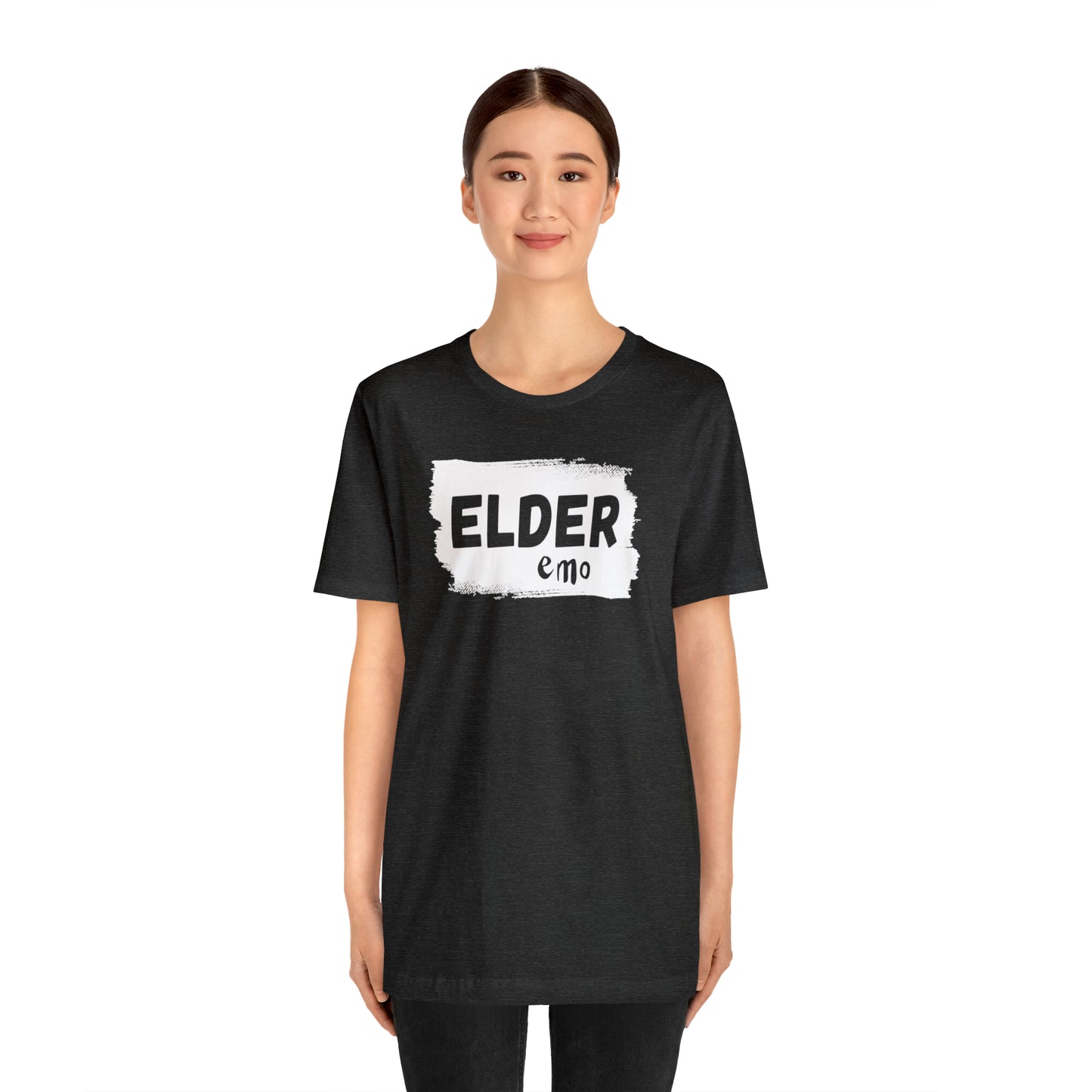 WHITE LETTER Elder Emo, Unisex Jersey Short Sleeve Tee