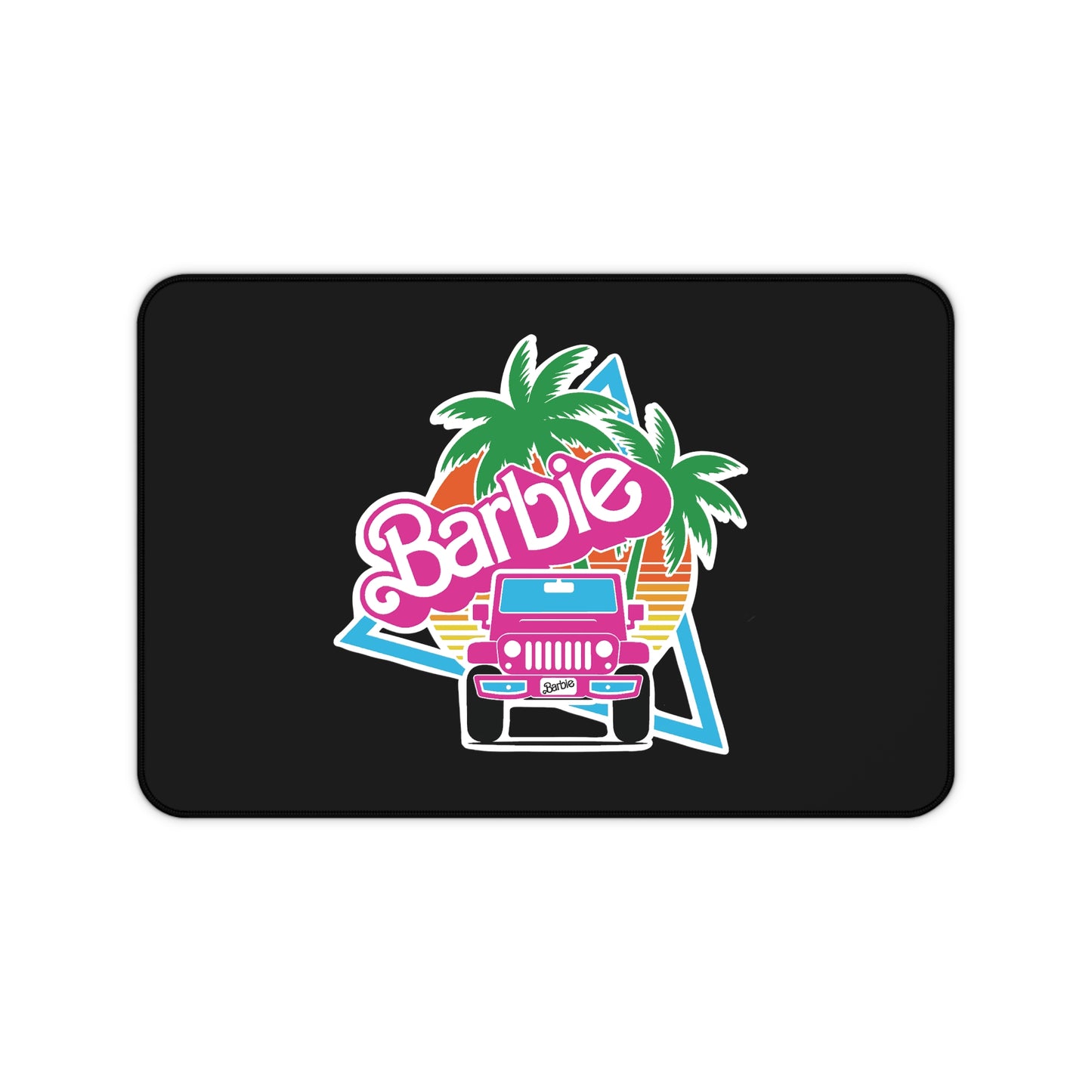 Pink Jeep (Barbie's signature color) Desk Mat