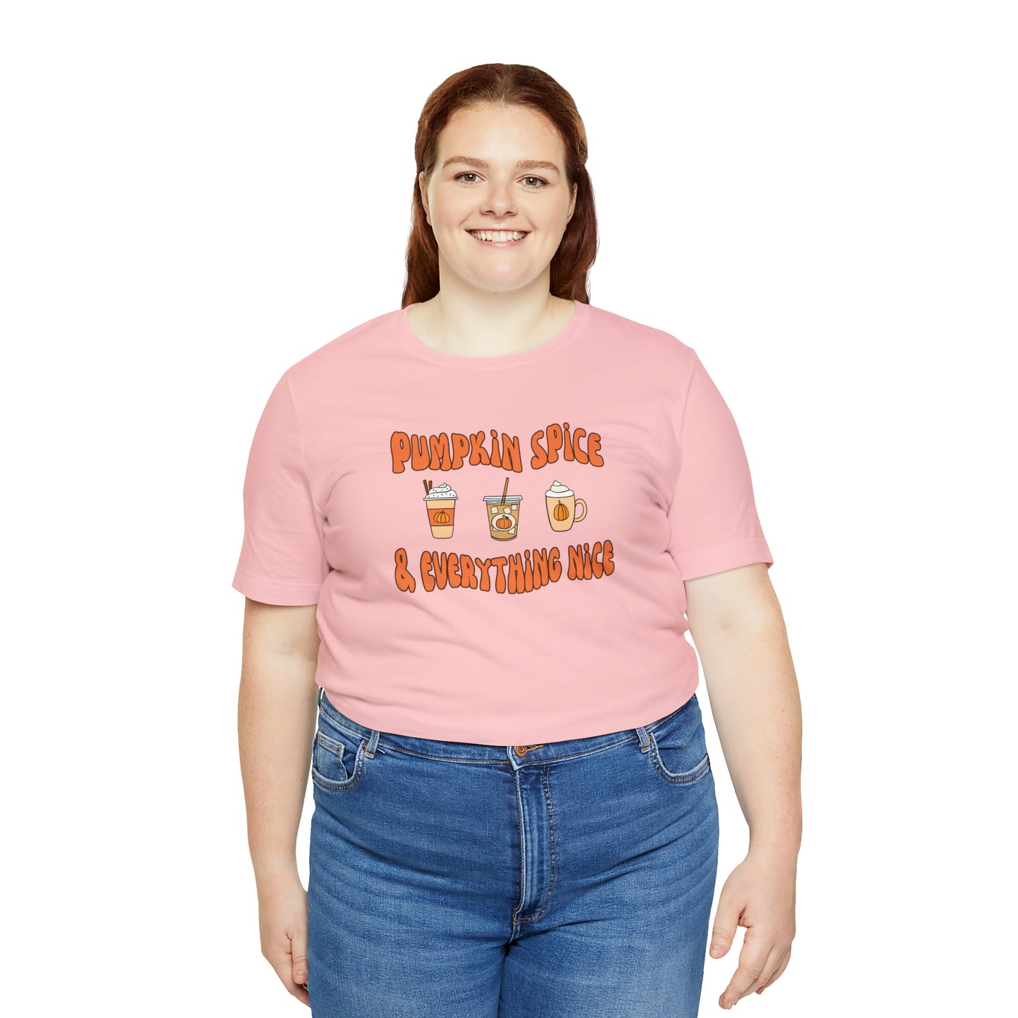 Three Pumpkin Spice, Unisex Jersey Short Sleeve Tee