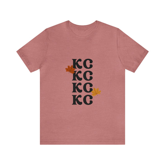 Black Text - Kansas City Fall, Unisex Jersey Short Sleeve Tee