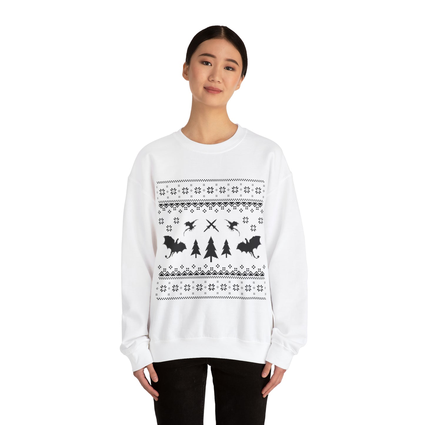 8-Bit Dragon Christmas version 3 - Unisex Sweatshirt