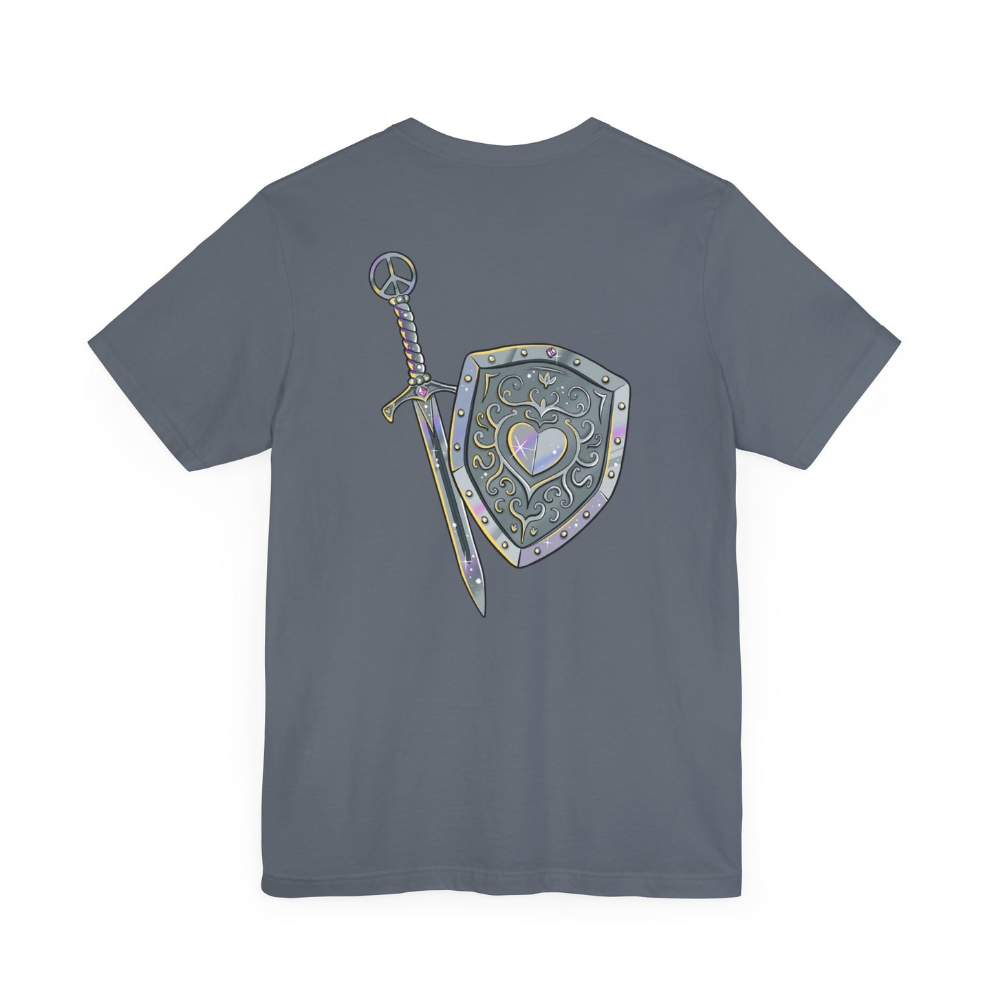 Dragons and Dungeons Pride Shield in back - Unisex Shirt