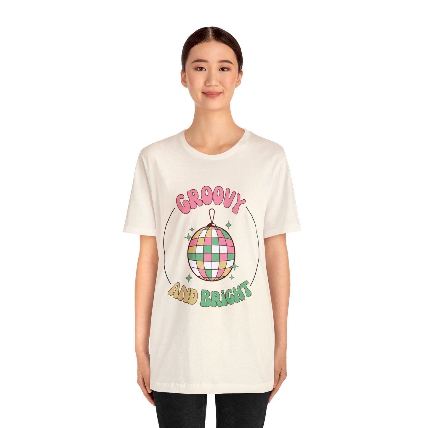 Pink Circle Merry and Bright Jingle Ball - Unisex T-shirt