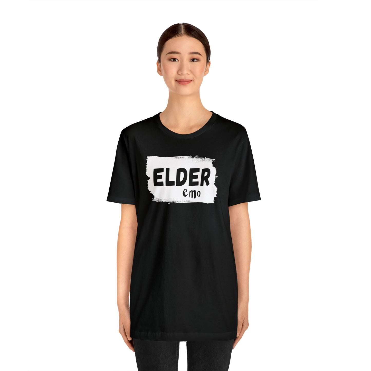 WHITE LETTER Elder Emo, Unisex Jersey Short Sleeve Tee