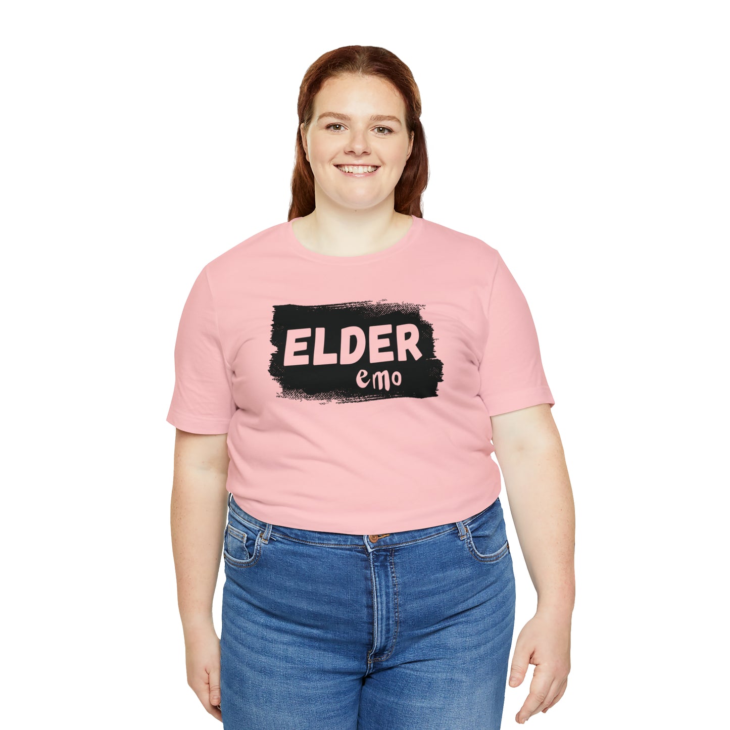 BLACK LETTER Elder Emo, Unisex Jersey Short Sleeve Tee