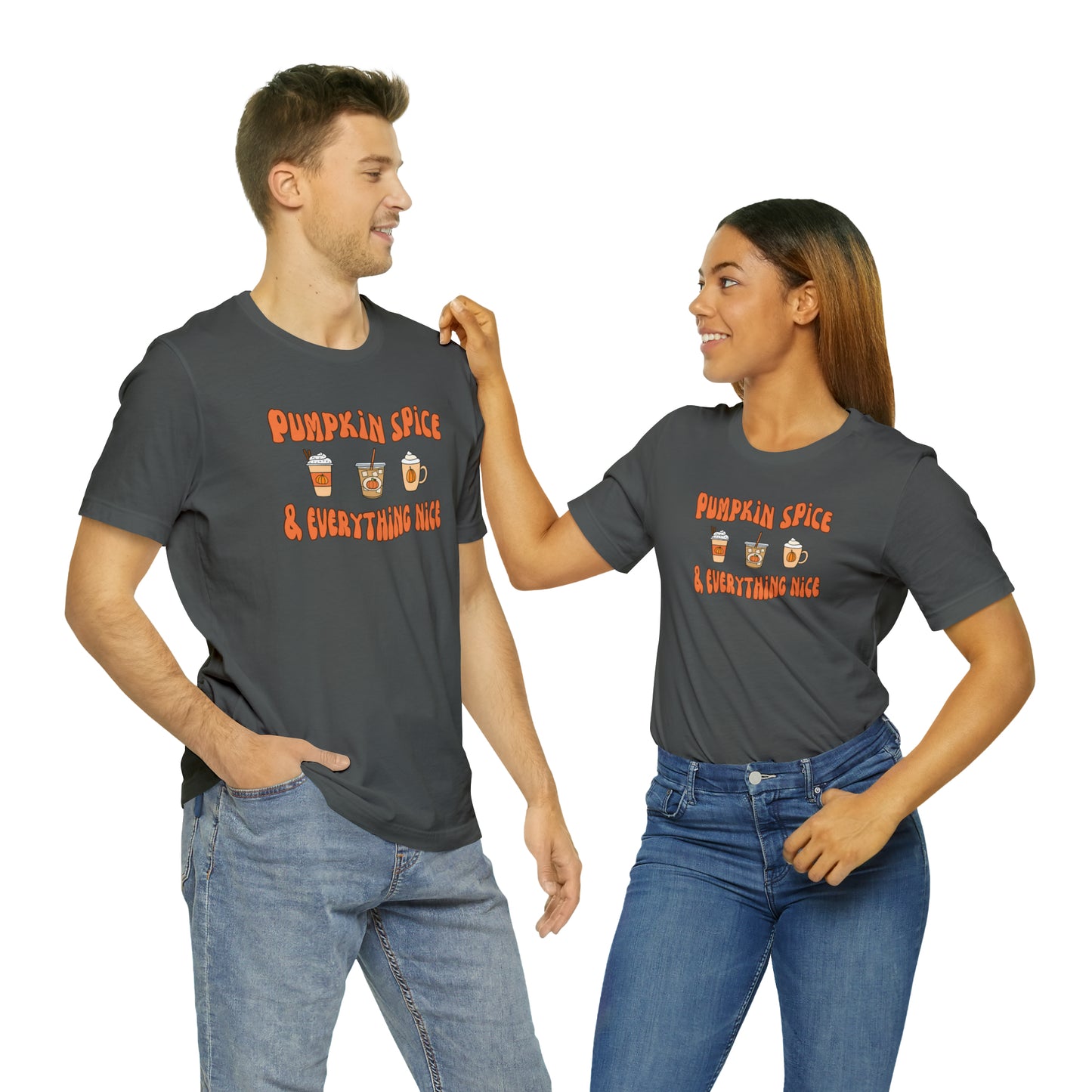 Three Pumpkin Spice, Unisex Jersey Short Sleeve Tee