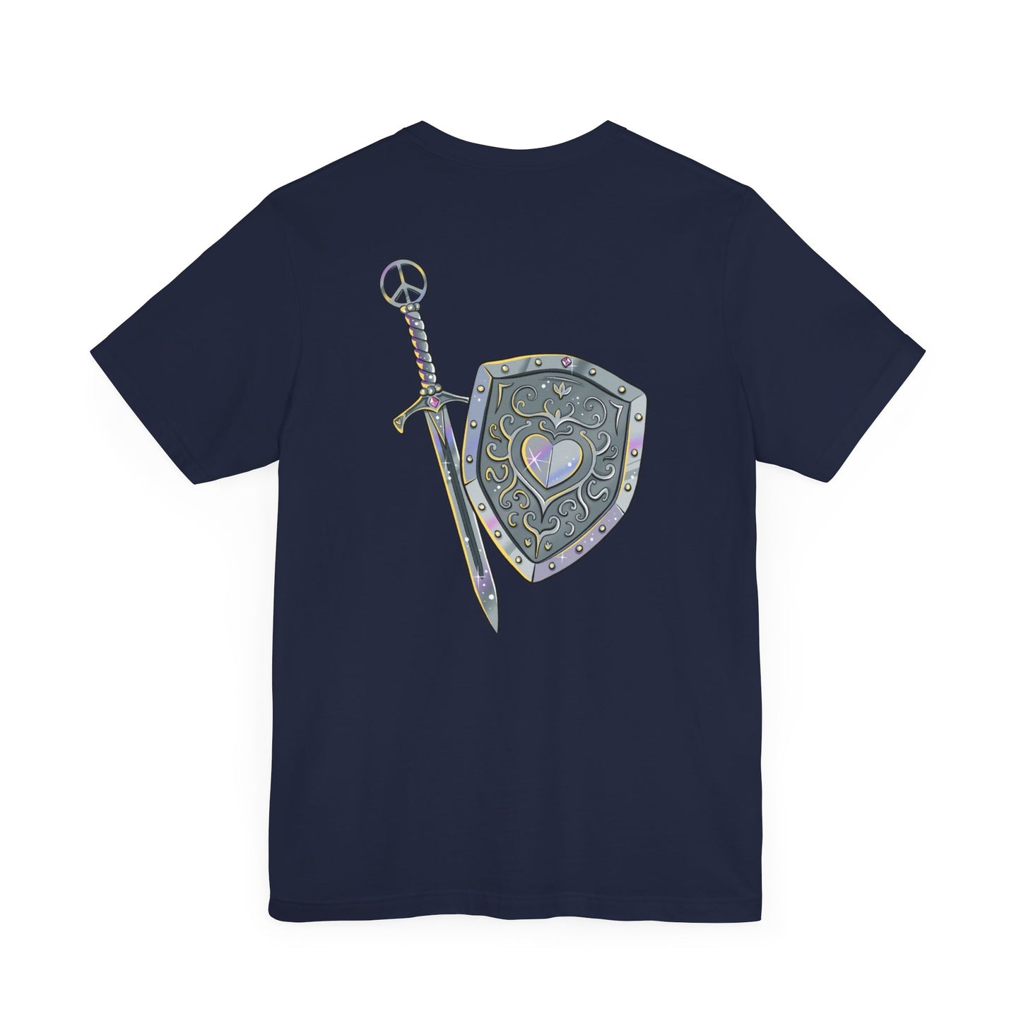 Dragons and Dungeons Pride Shield in back - Unisex Shirt