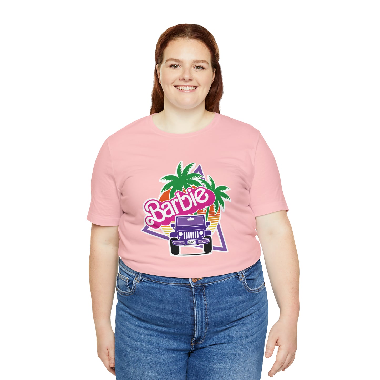 Purple jeep, Beep Beep Barbie Jeep, Unisex Jersey Short Sleeve Tee