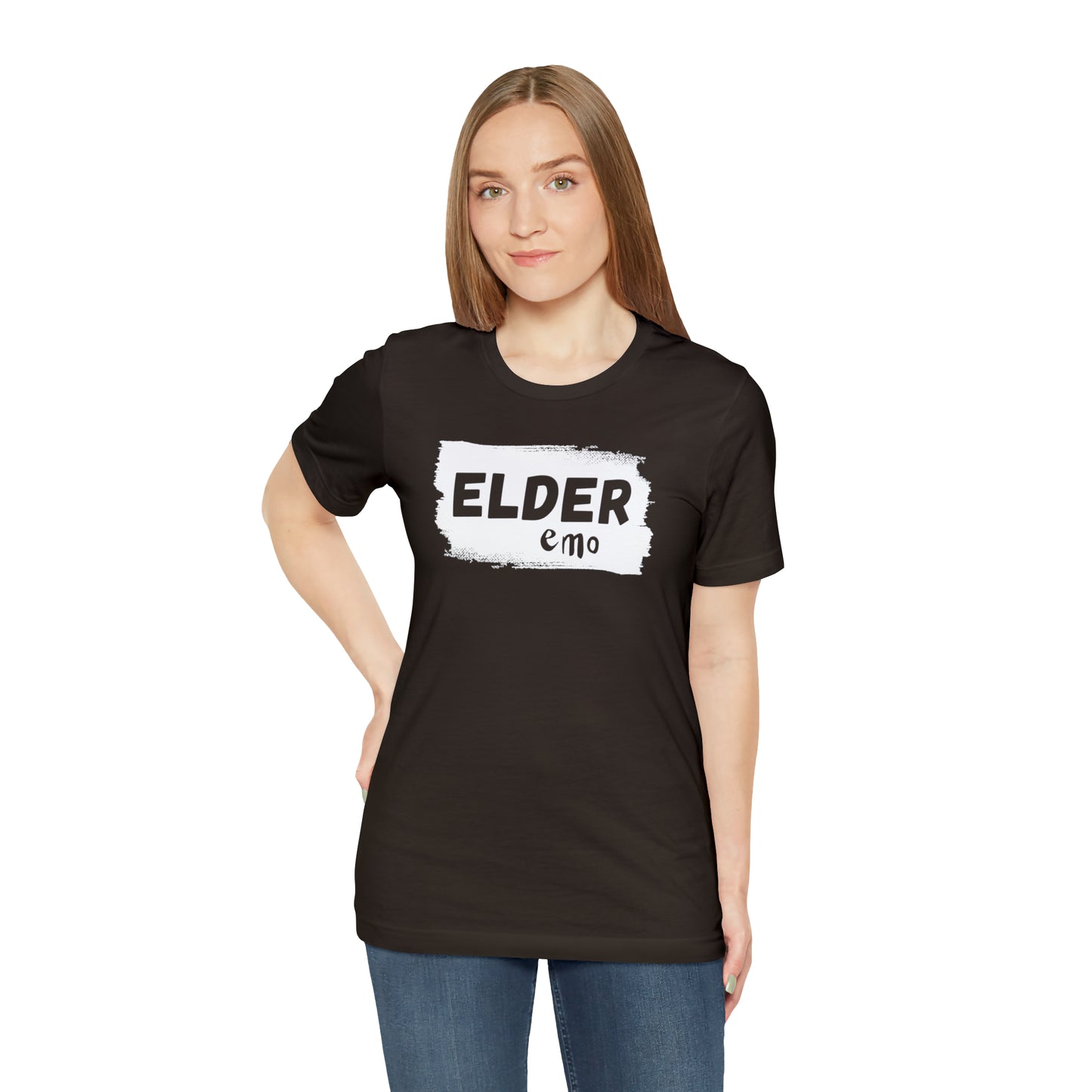 WHITE LETTER Elder Emo, Unisex Jersey Short Sleeve Tee