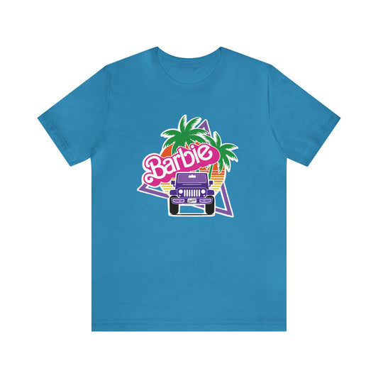 Purple jeep, Beep Beep Barbie Jeep, Unisex Jersey Short Sleeve Tee