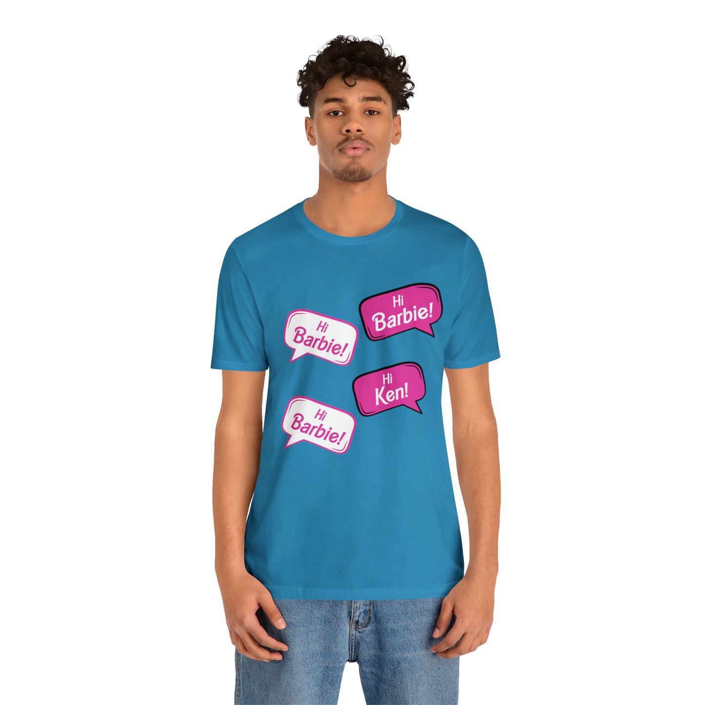 Hi Barbie Hi Ken Hi Alan, Unisex Jersey Short Sleeve Tee