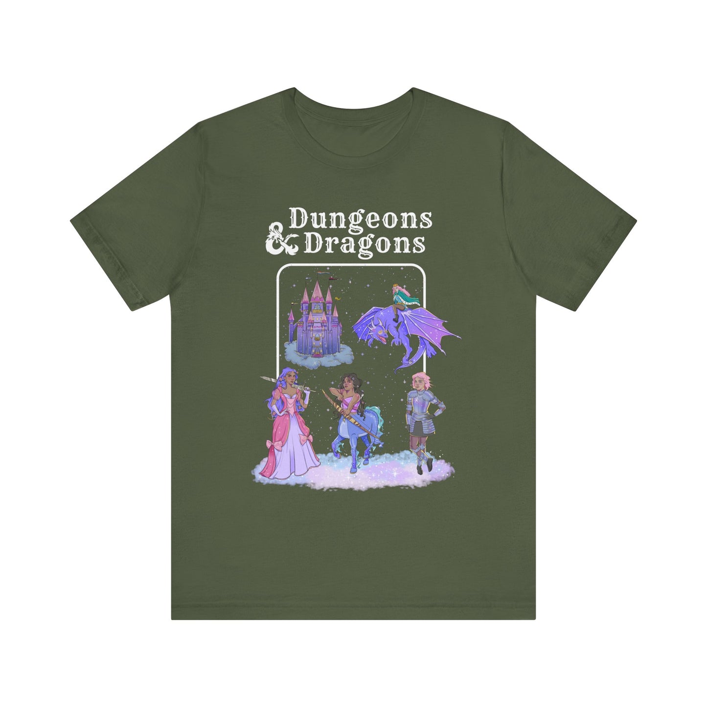 Dragons and Dungeons Pride Shield in back - Unisex Shirt