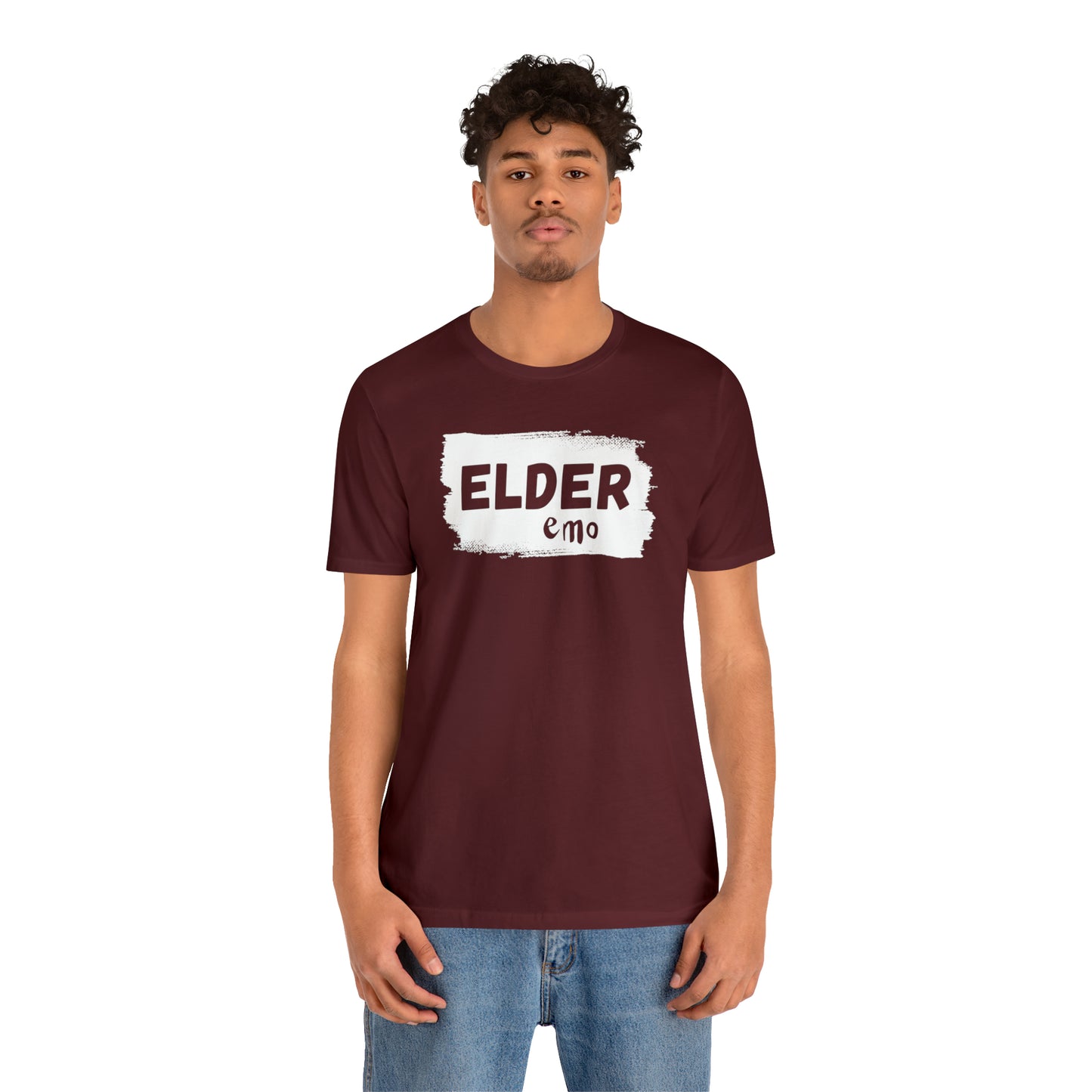 WHITE LETTER Elder Emo, Unisex Jersey Short Sleeve Tee