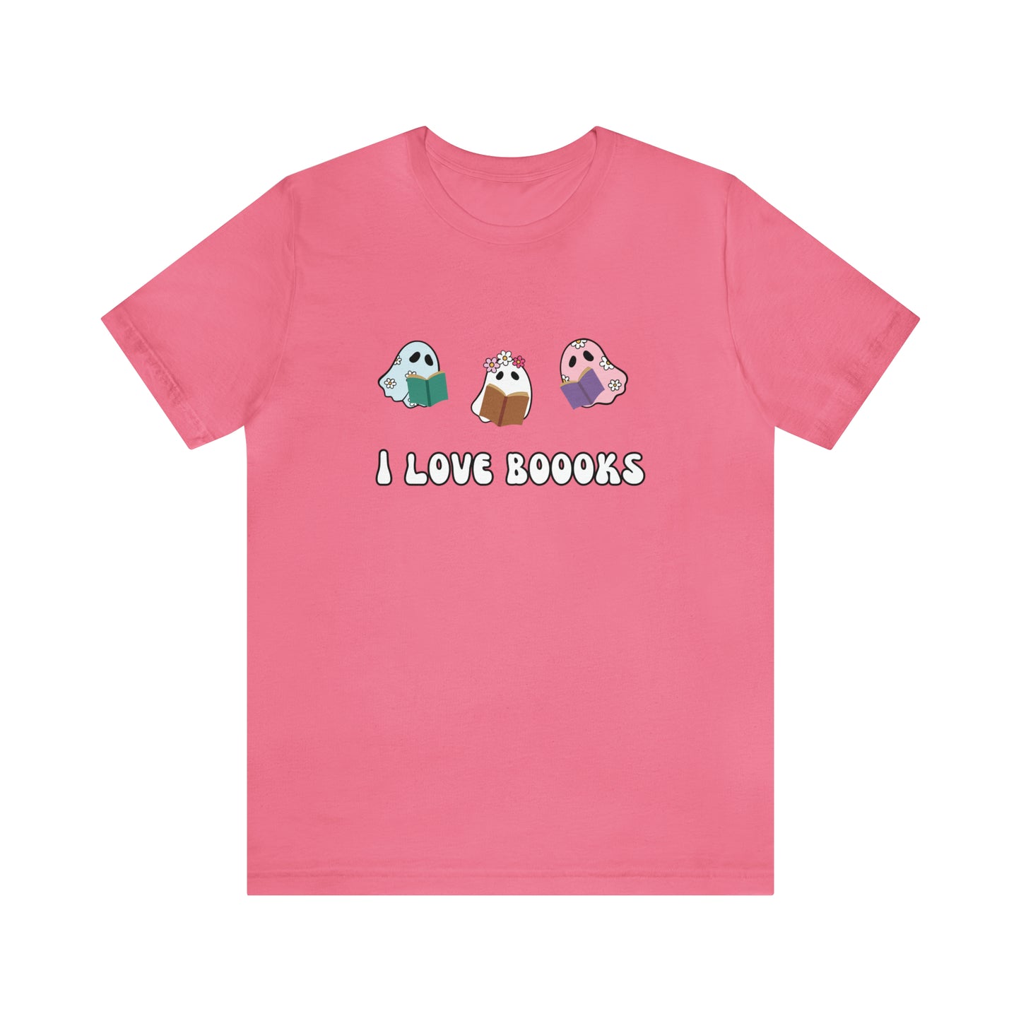I Love Boooks Ghouls, Unisex Jersey Short Sleeve Tee