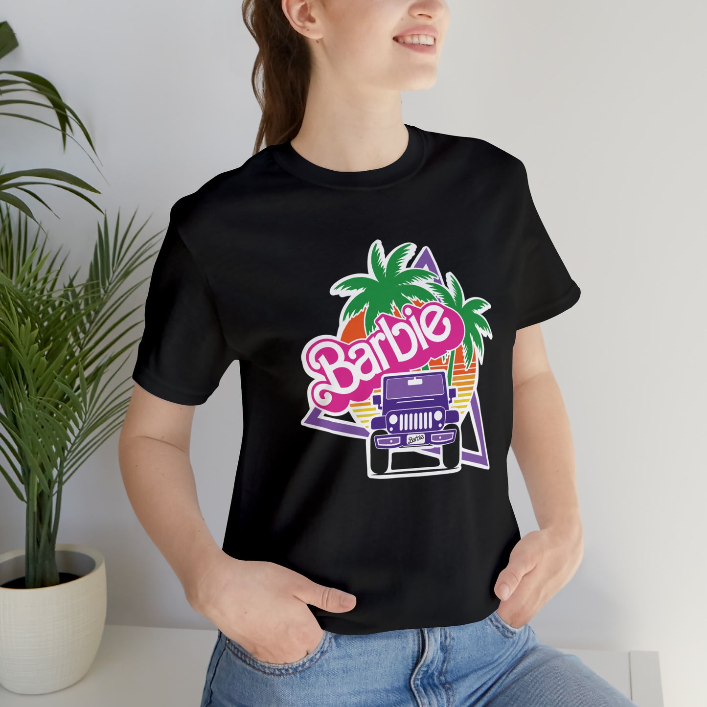 Purple jeep, Beep Beep Barbie Jeep, Unisex Jersey Short Sleeve Tee