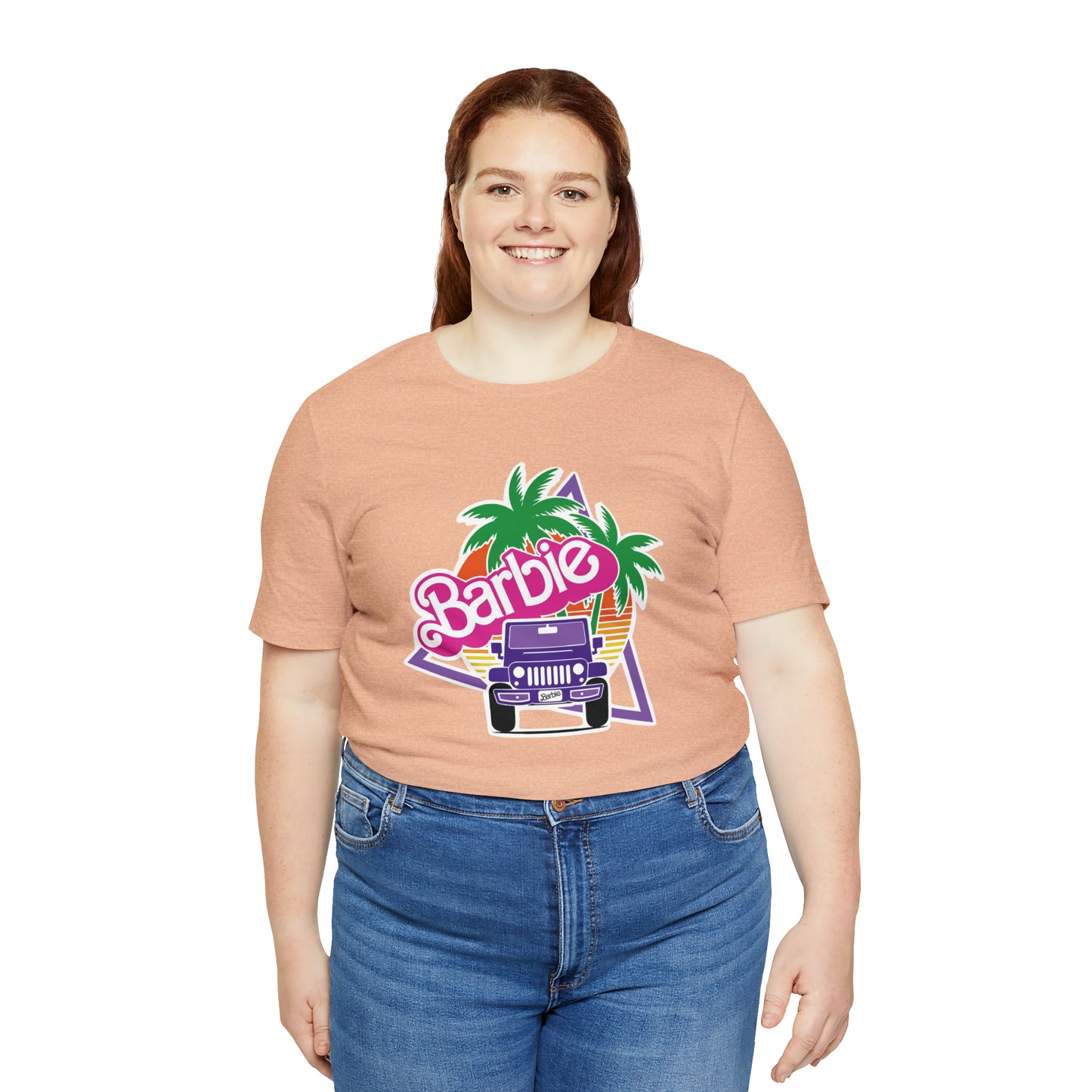 Purple jeep, Beep Beep Barbie Jeep, Unisex Jersey Short Sleeve Tee