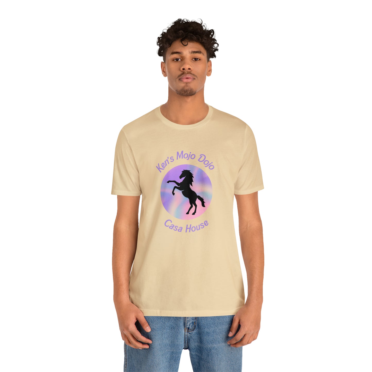 Candy Cane Horse, Mojo Dojo Casa House, Unisex Jersey Short Sleeve Tee