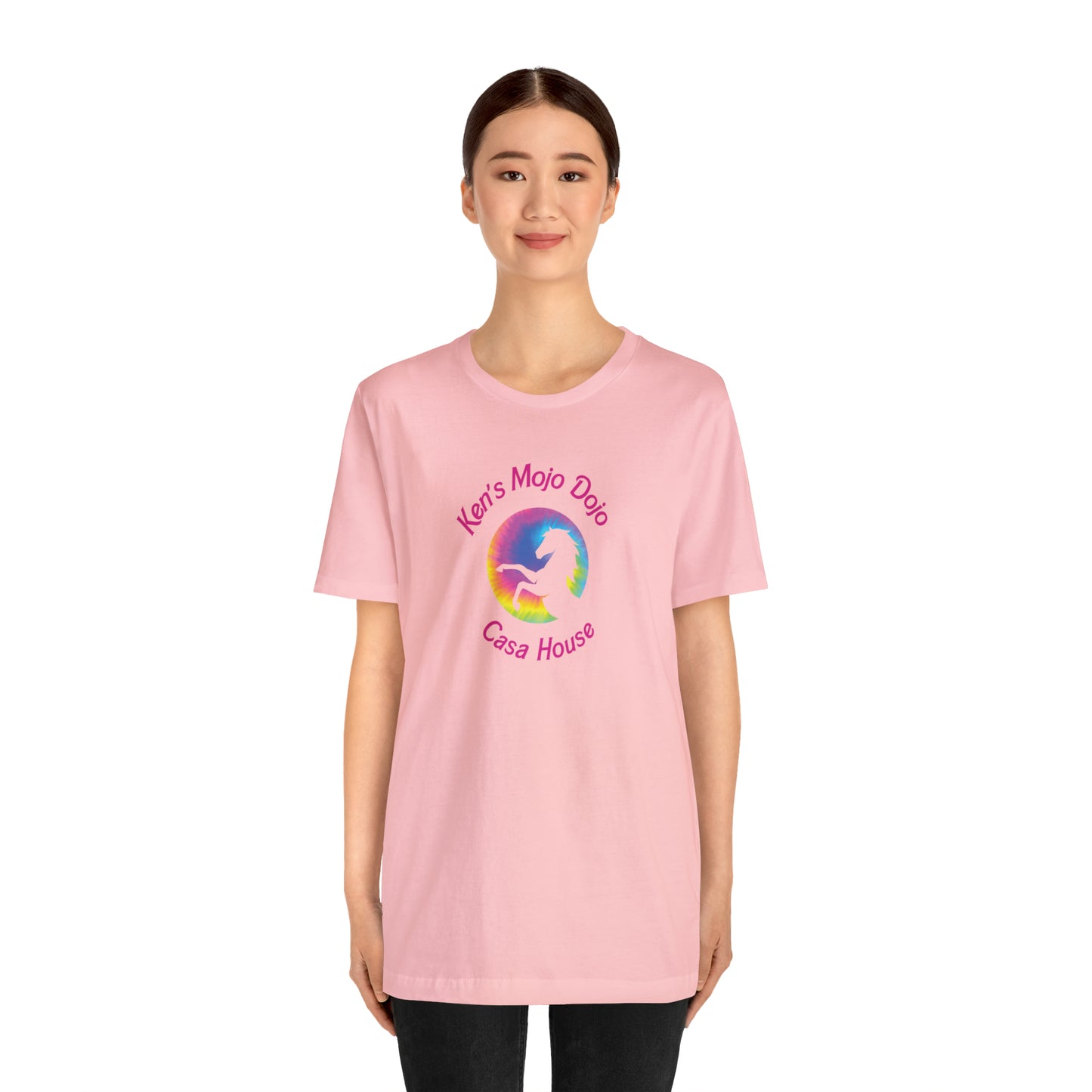 Tie Dye Moon Ken Pink, Unisex Jersey Short Sleeve Tee