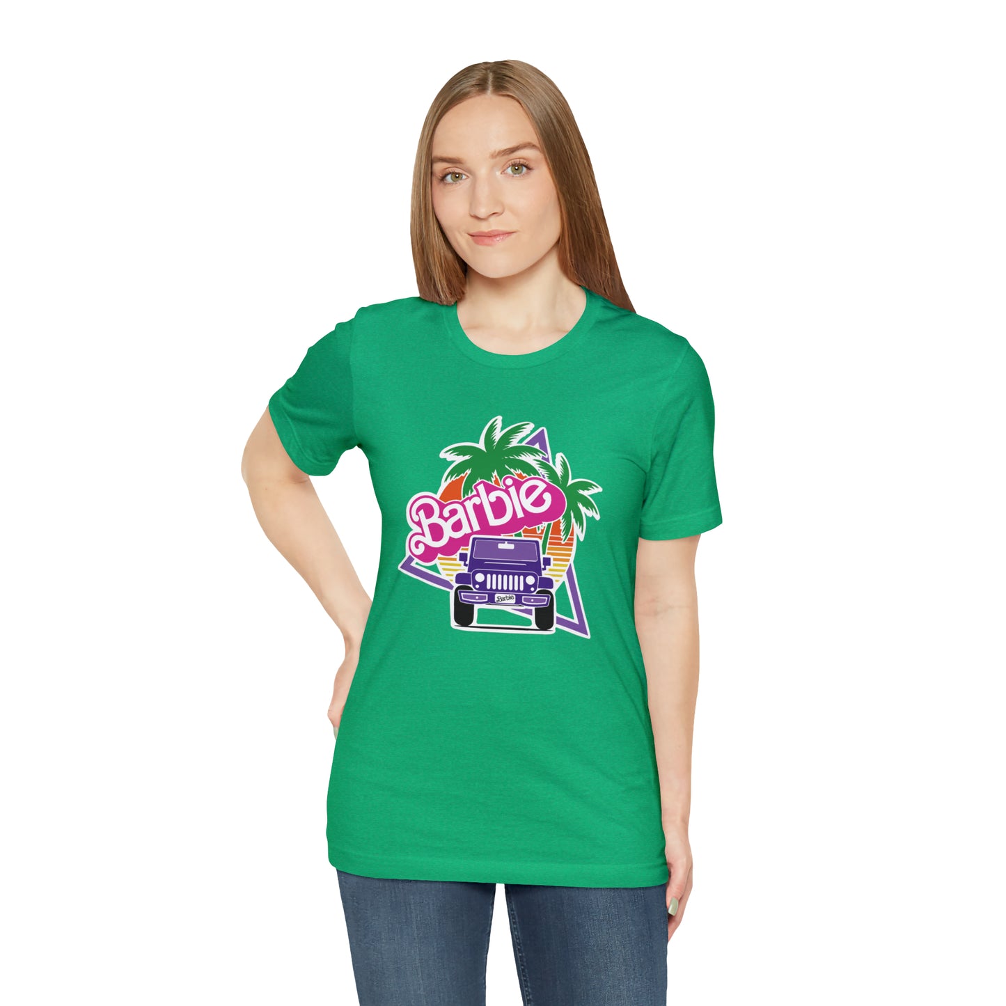 Purple jeep, Beep Beep Barbie Jeep, Unisex Jersey Short Sleeve Tee
