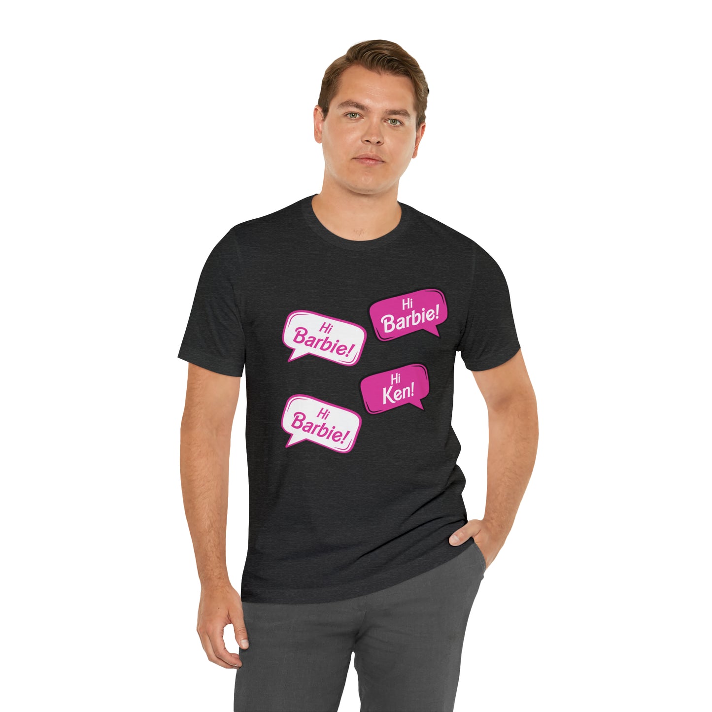 Hi Barbie Hi Ken Hi Alan, Unisex Jersey Short Sleeve Tee
