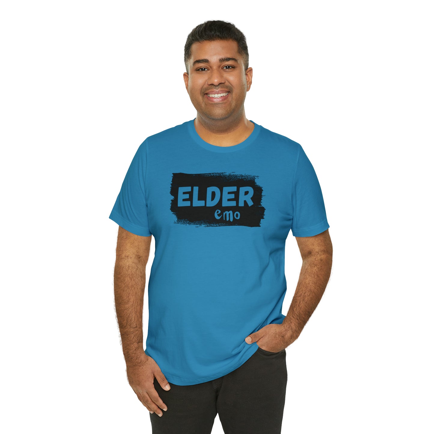 BLACK LETTER Elder Emo, Unisex Jersey Short Sleeve Tee